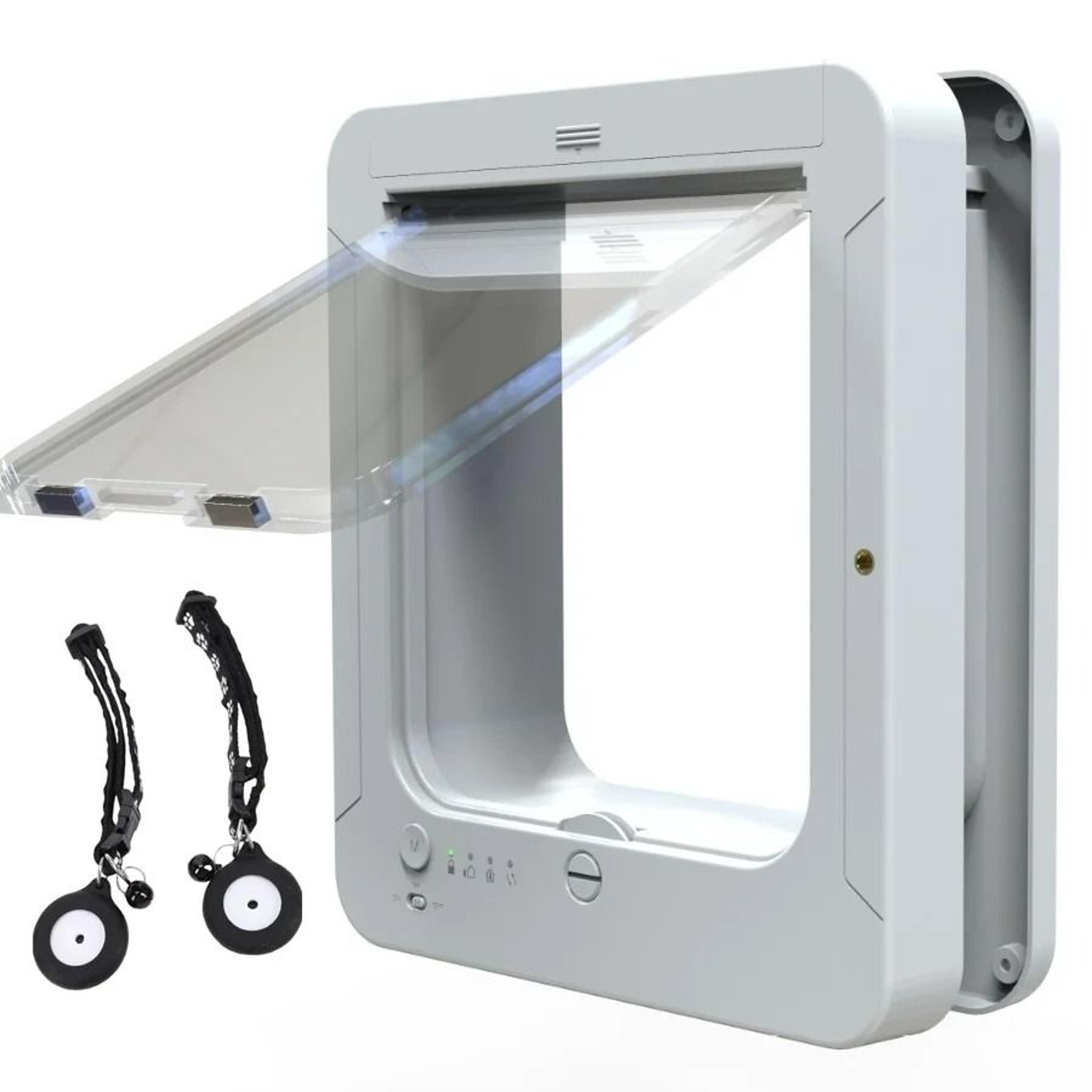 electronic induction smart pet door with microchip sensor