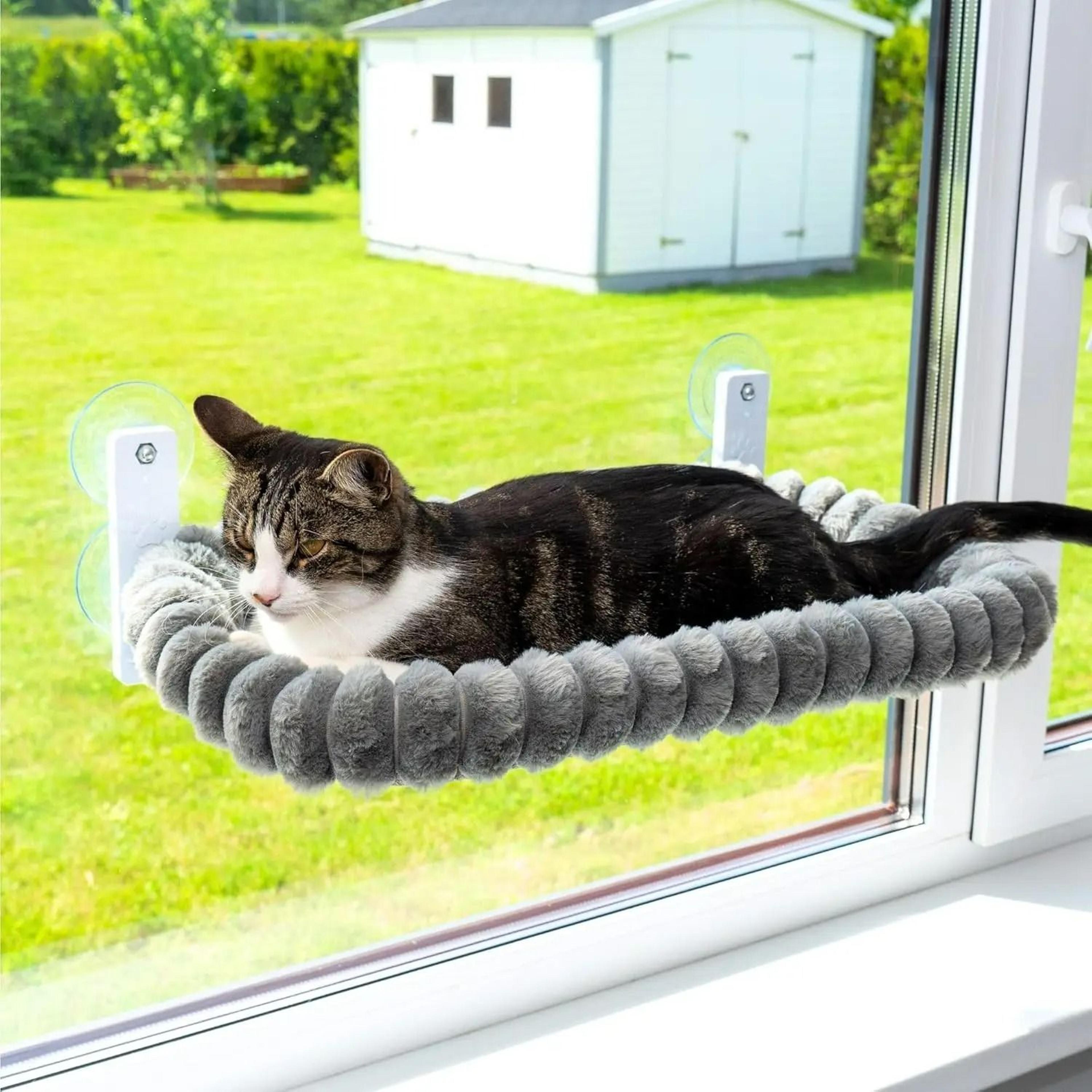 foldable window perch cat hammock with industrial suction cups