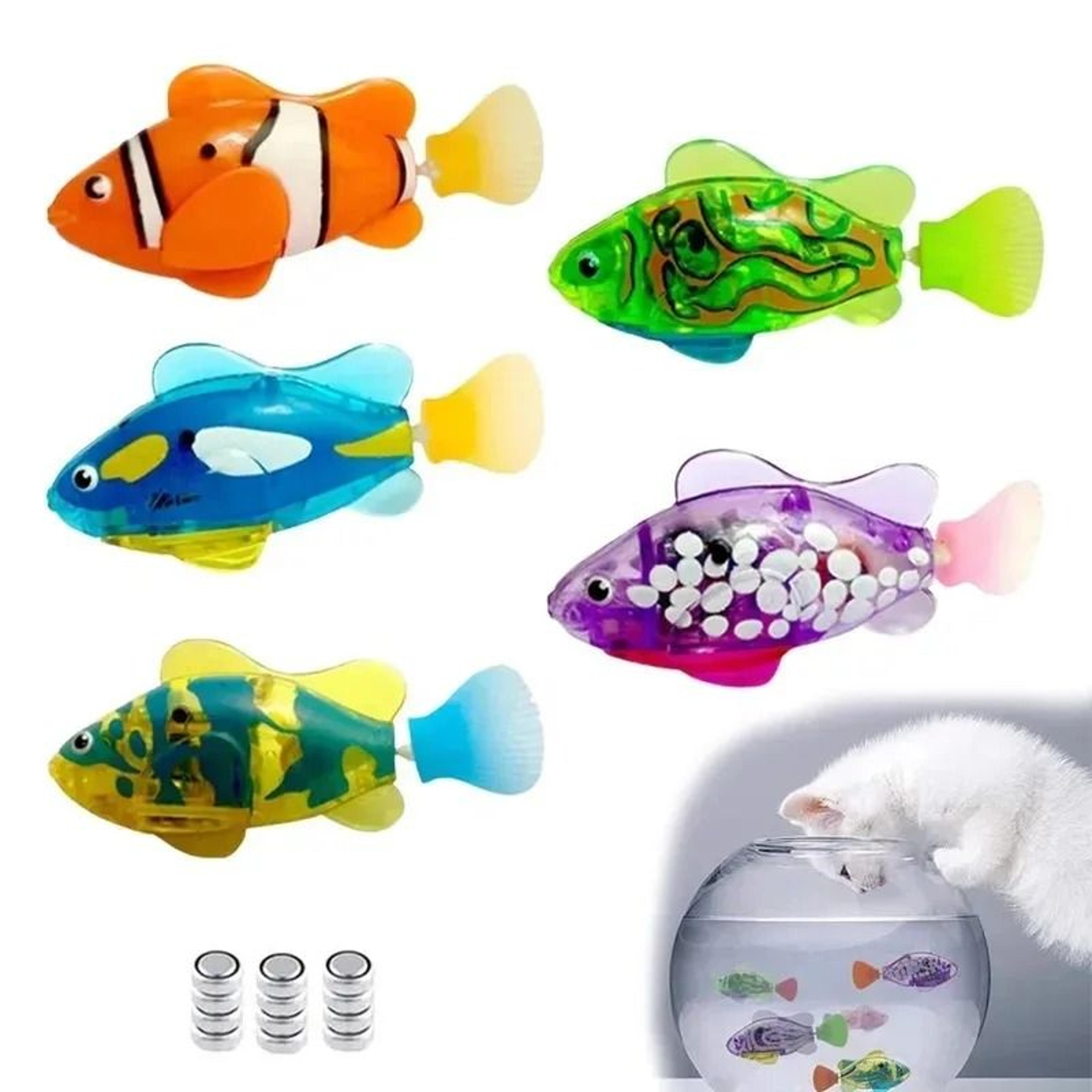 interactive led inductive swimming robot fish toy