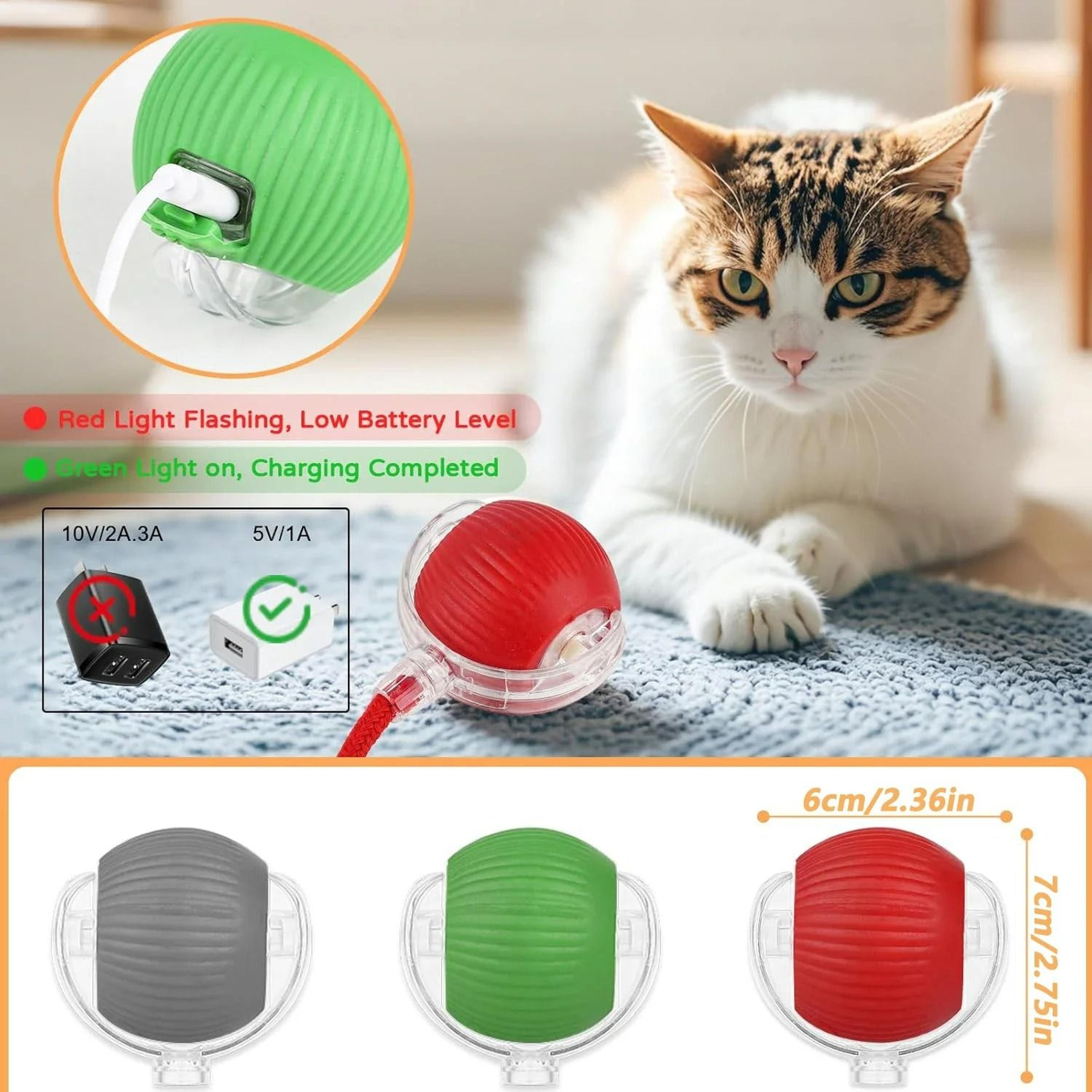 smart automatic rolling interactive ball toy with faux tail