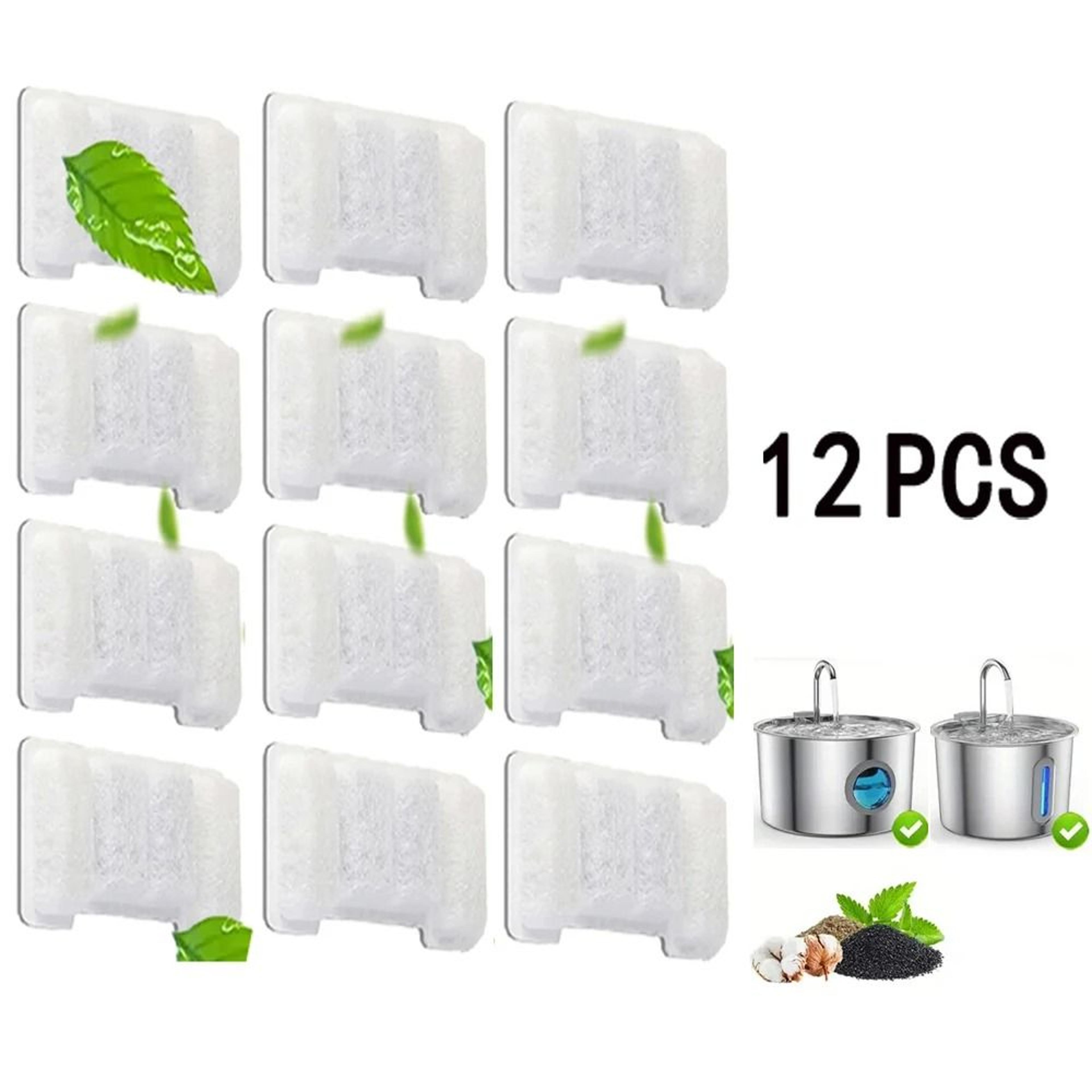 12-piece premium activated carbon replacement filters for pet fountains