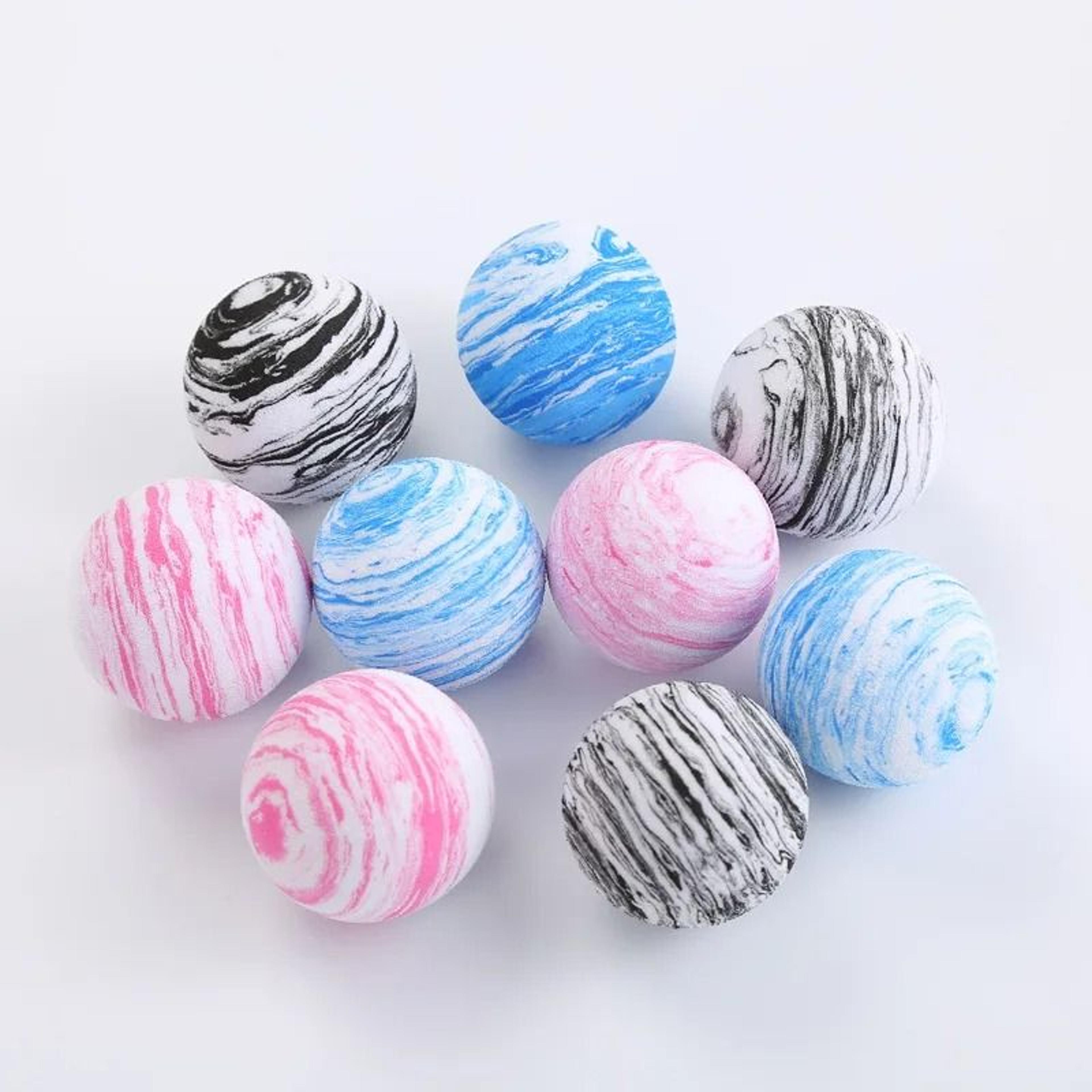 planet texture foam cat toy balls