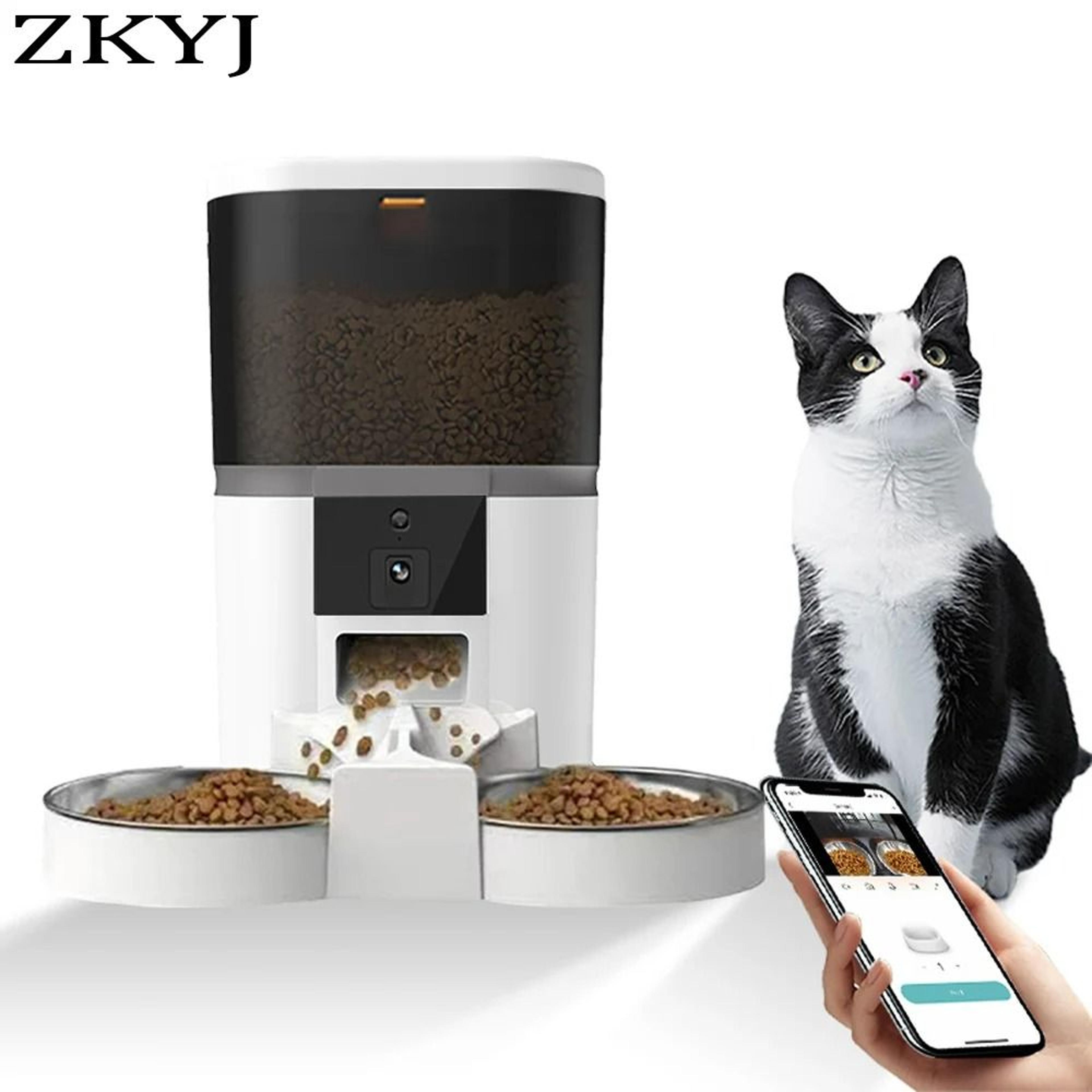 smart 4l hd camera automatic dual pet feeder