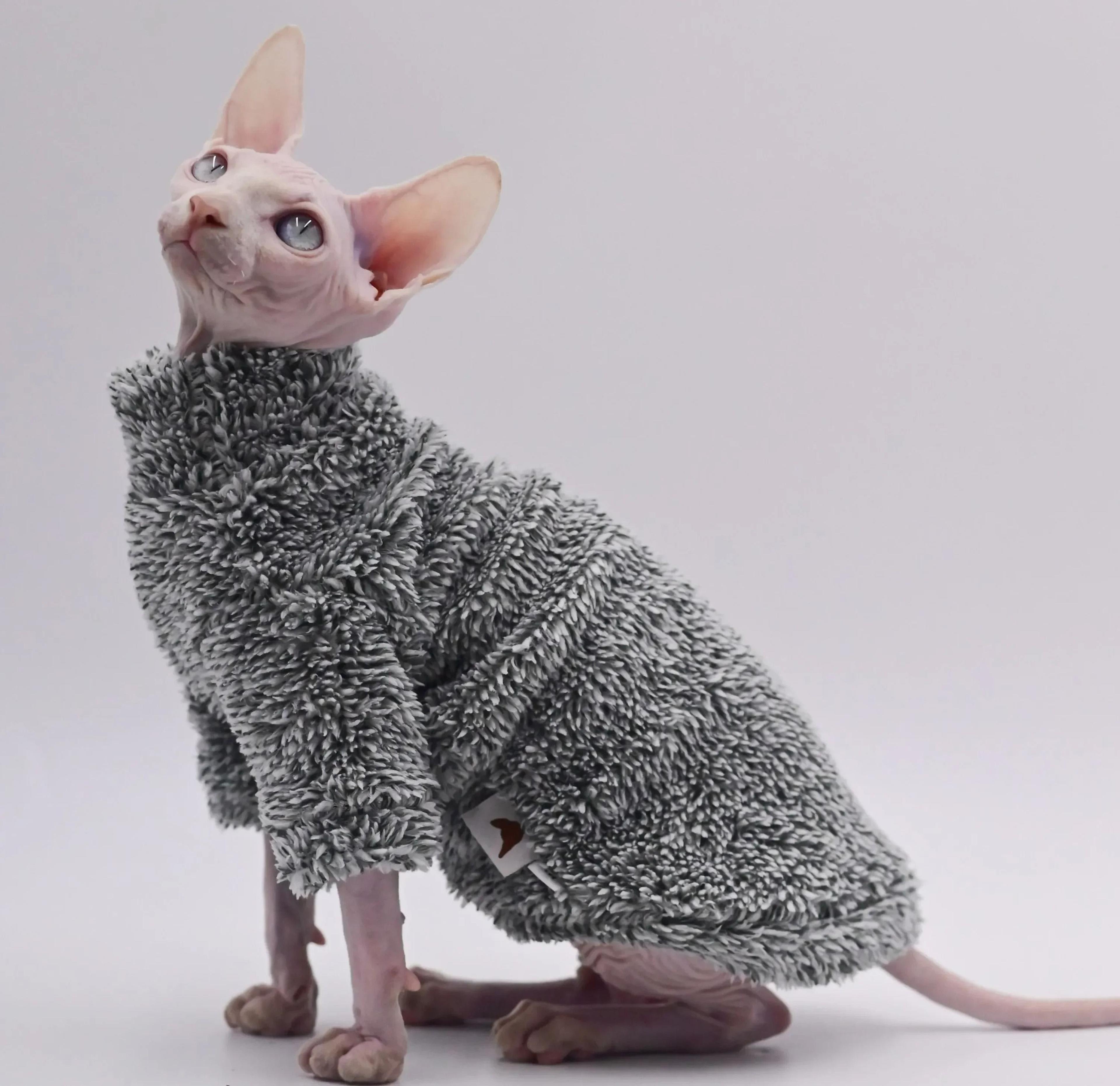 soft double-sided fluffy winter cat coat