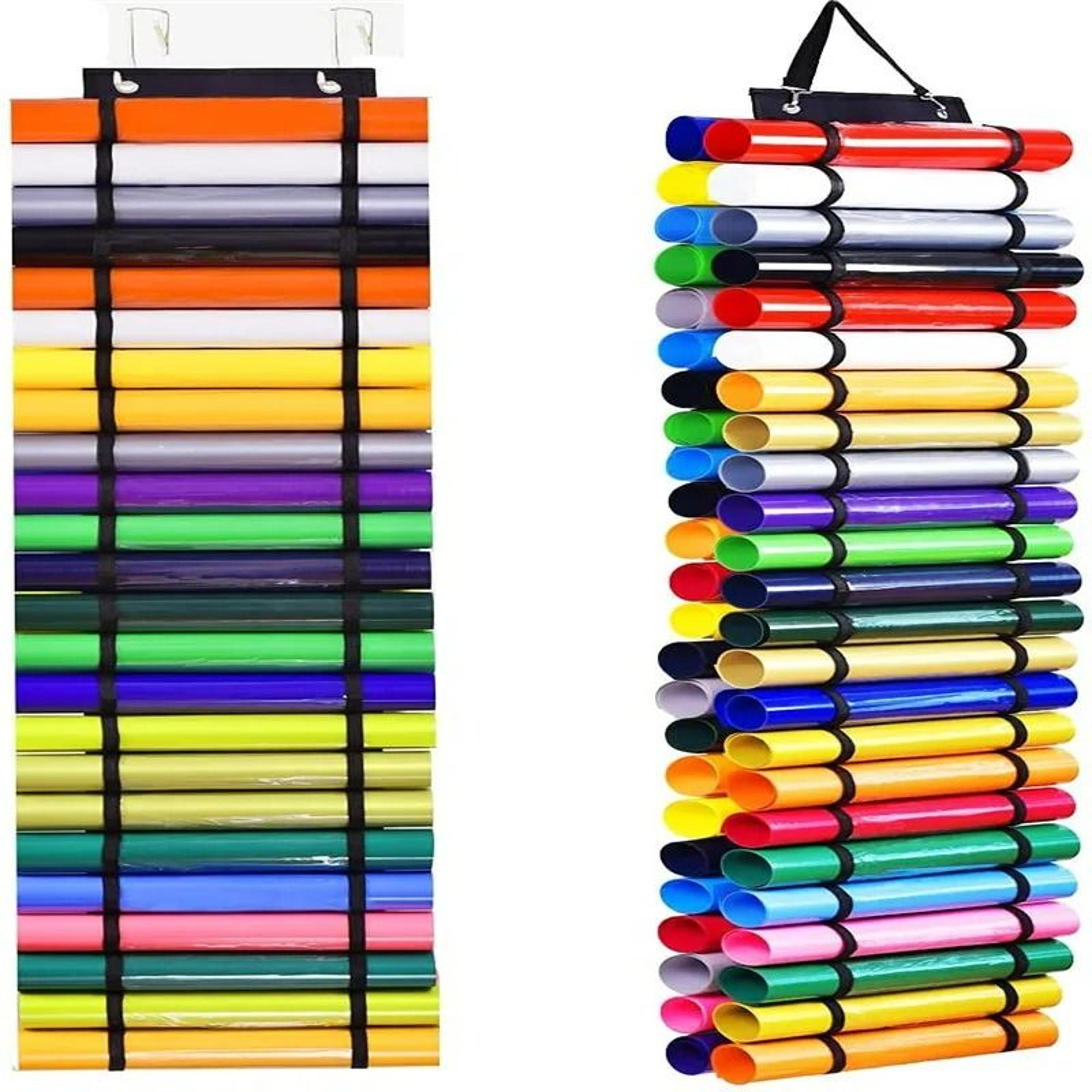 hanging vinyl roll organizer and craft storage bag