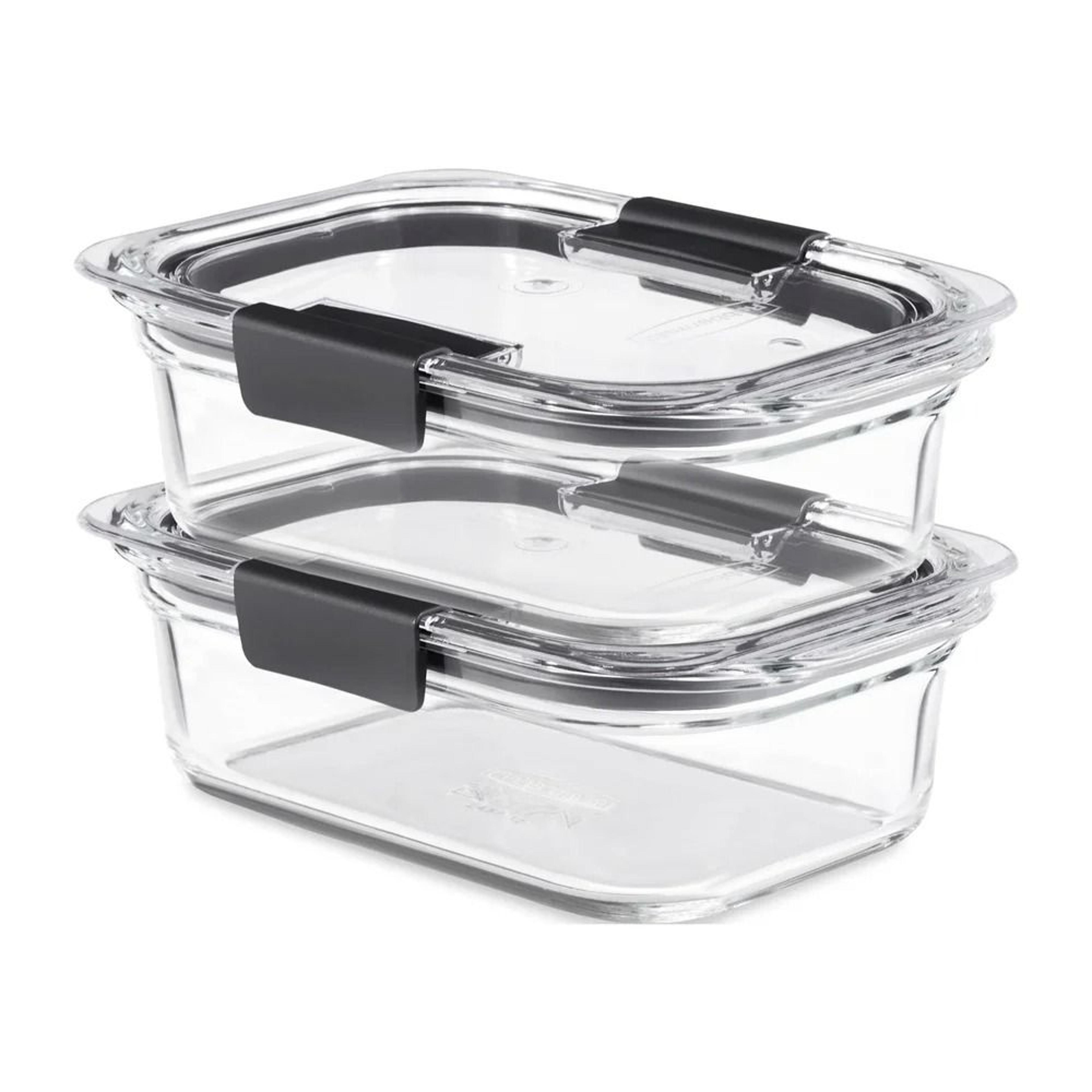 airtight leak-proof modular food storage containers (set of 2)