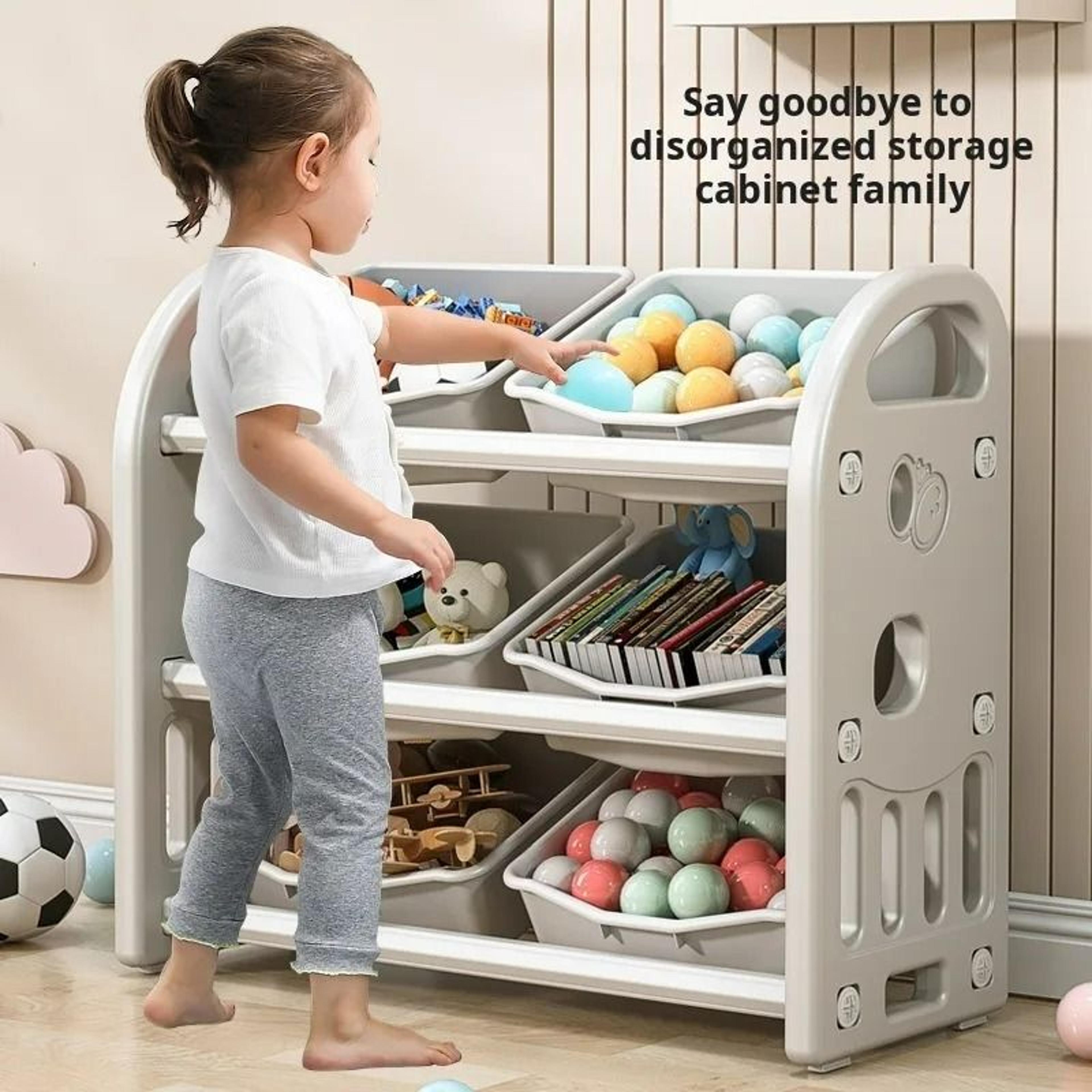 high-capacity multi-functional baby toy and nursery storage cabinet