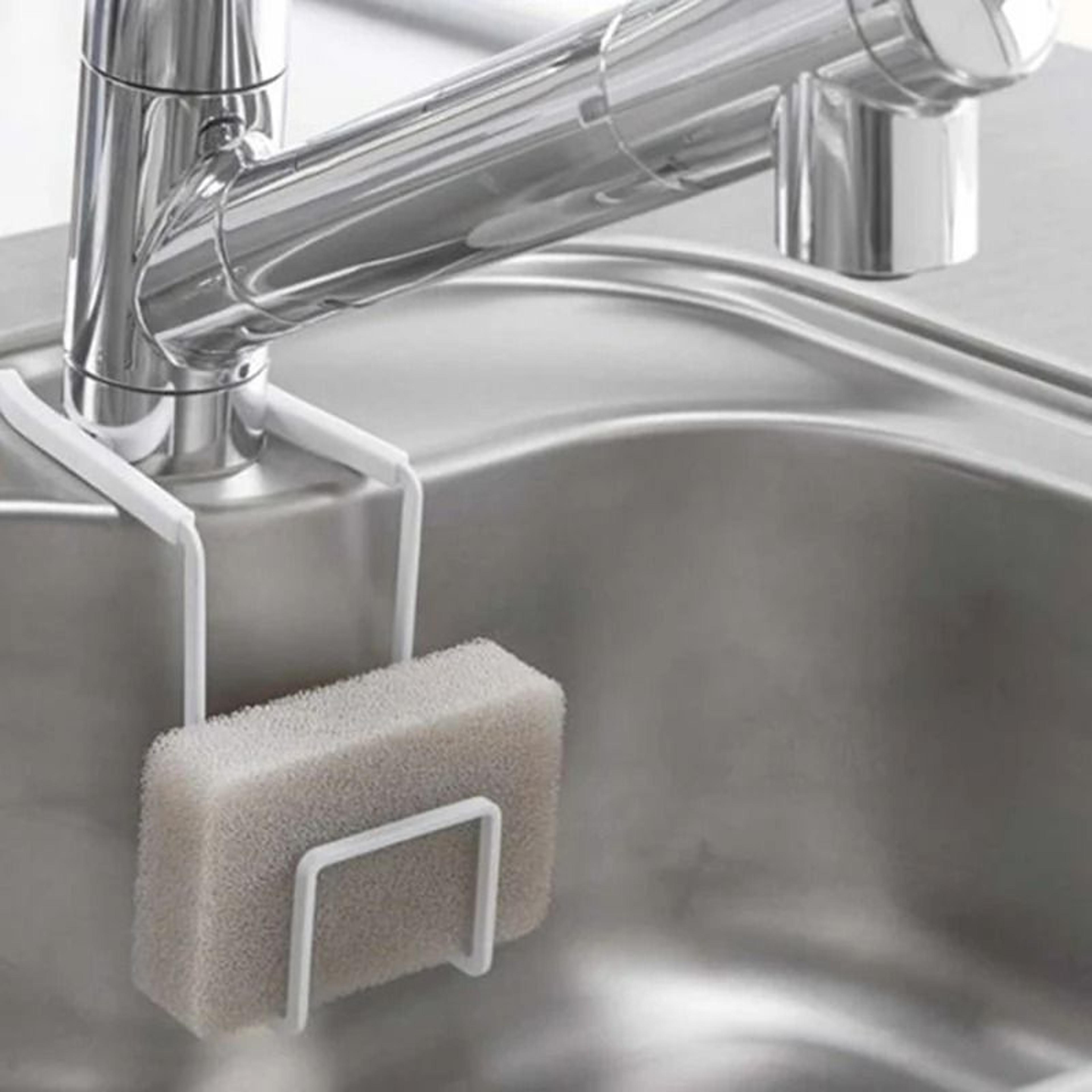 durable metal sink caddy sponge holder and faucet rack