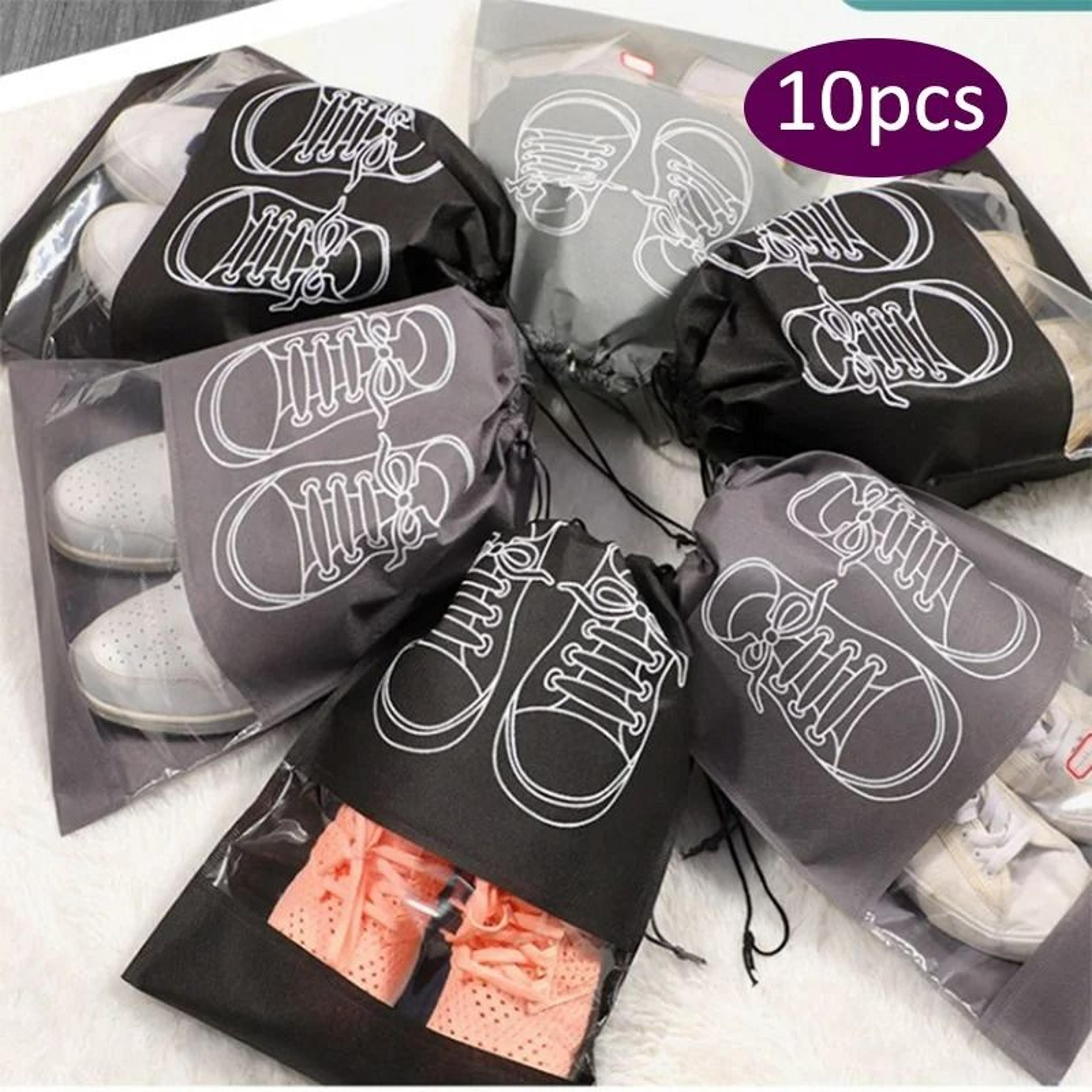 10-piece travel shoe storage bag set and dust-proof non-woven household covers