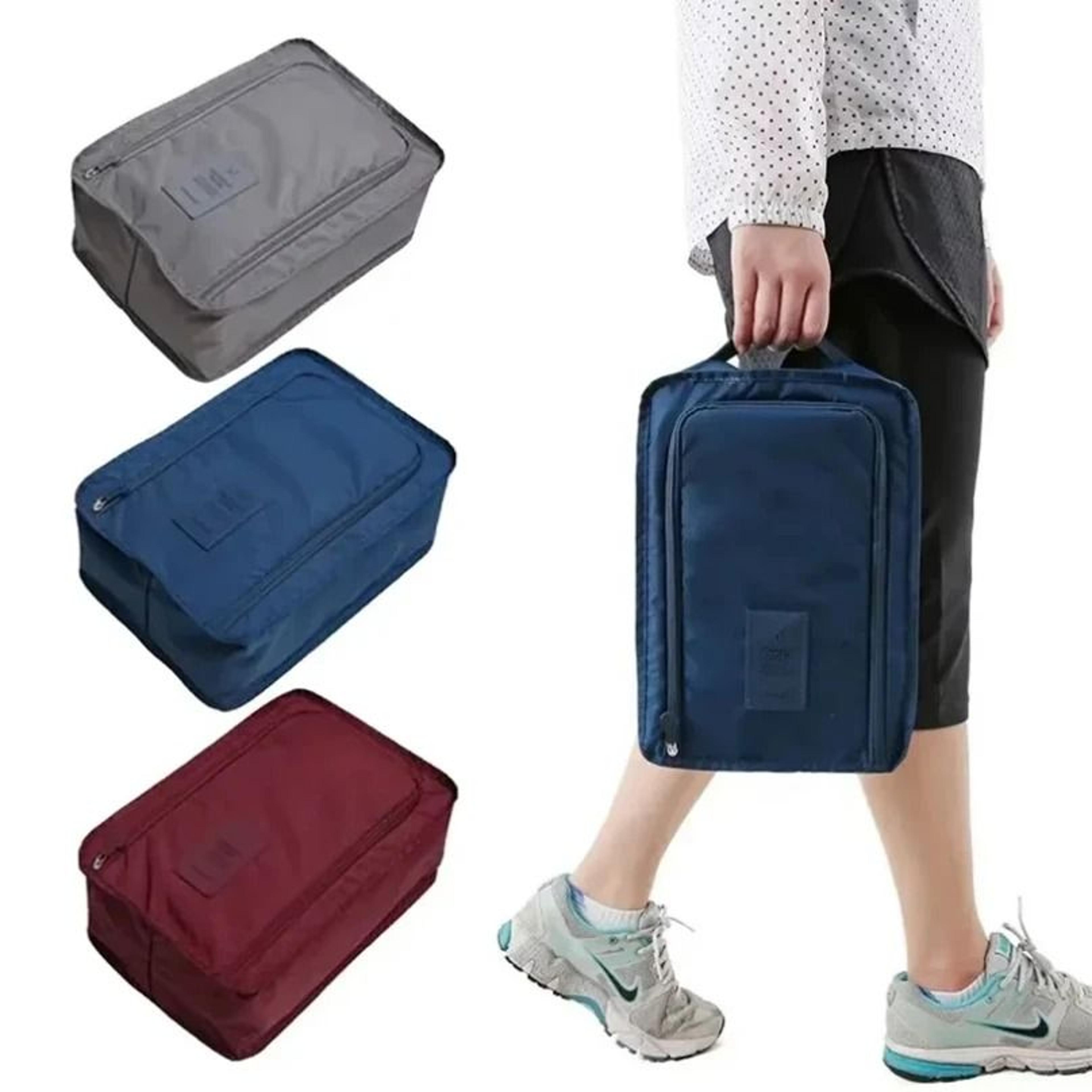 portable high-capacity travel shoe bag - waterproof folding footwear storage organizer