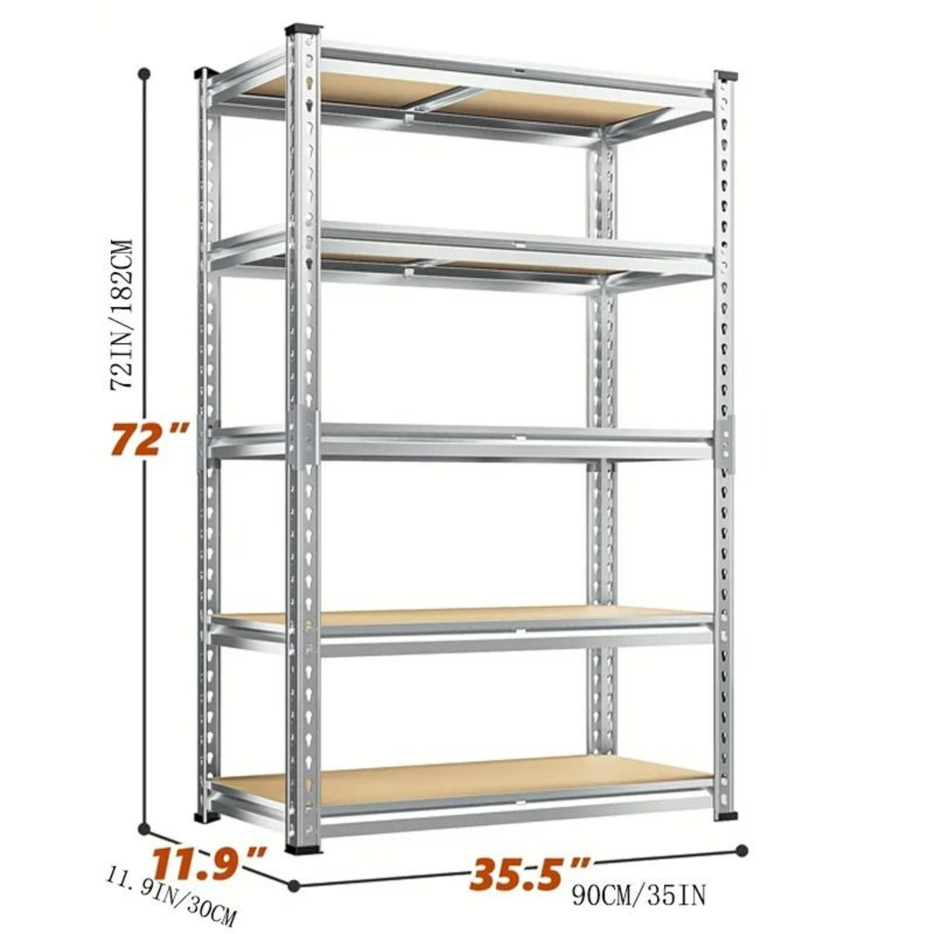 5-tier heavy-duty adjustable metal shelving unit - multi-purpose garage, kitchen, and bedroom storage racks