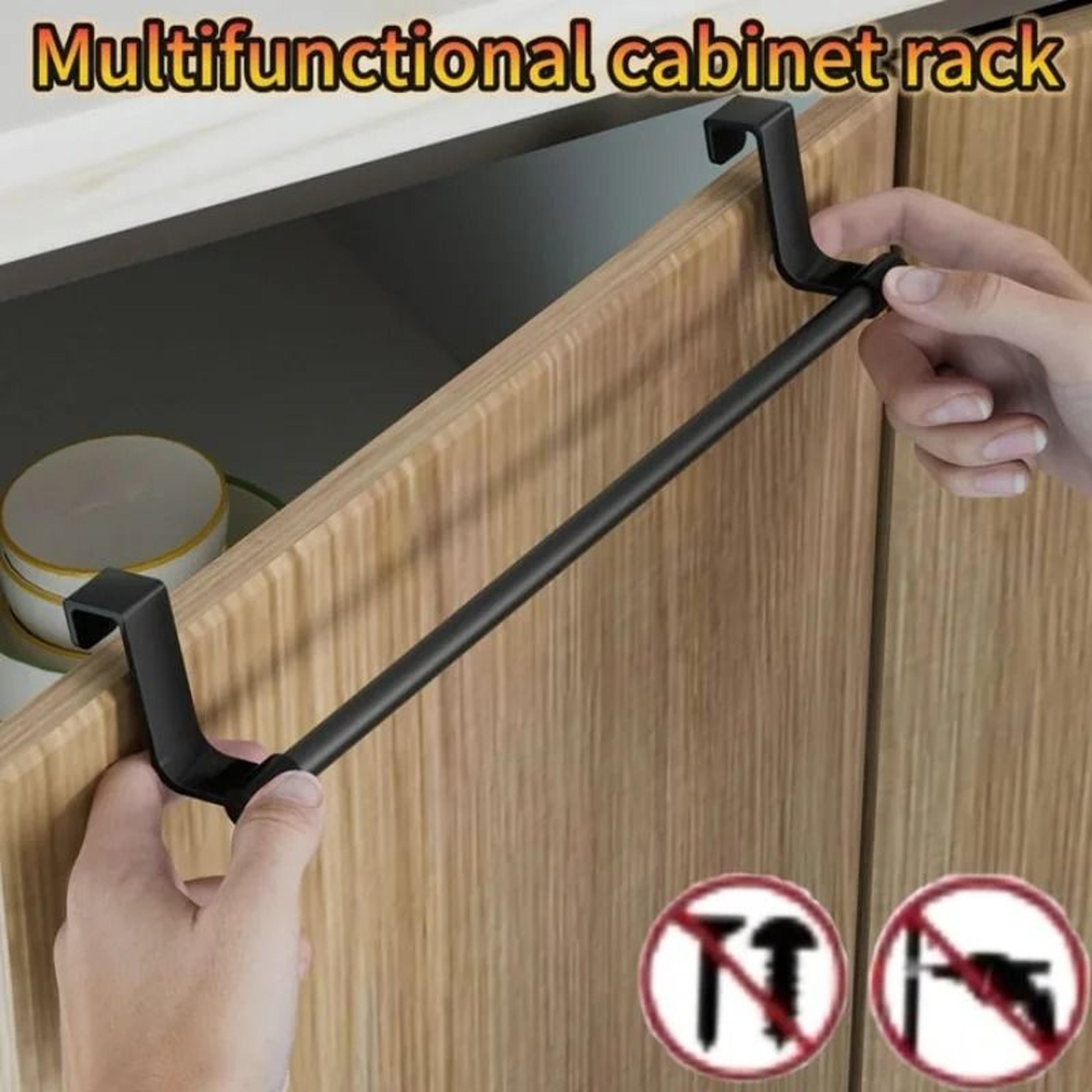 over-cabinet hanging towel rack bar
