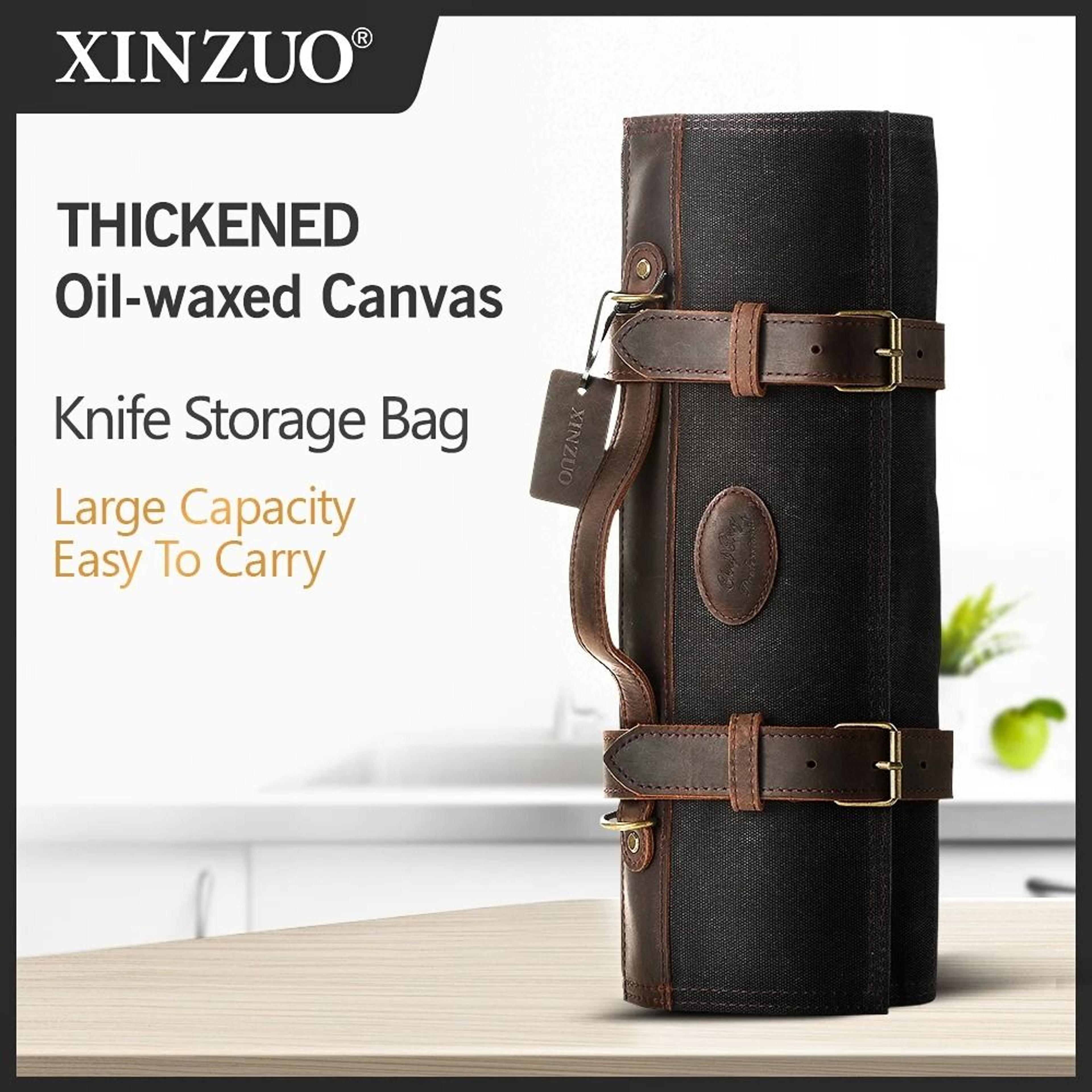 thickened canvas foldable chef knife roll bag
