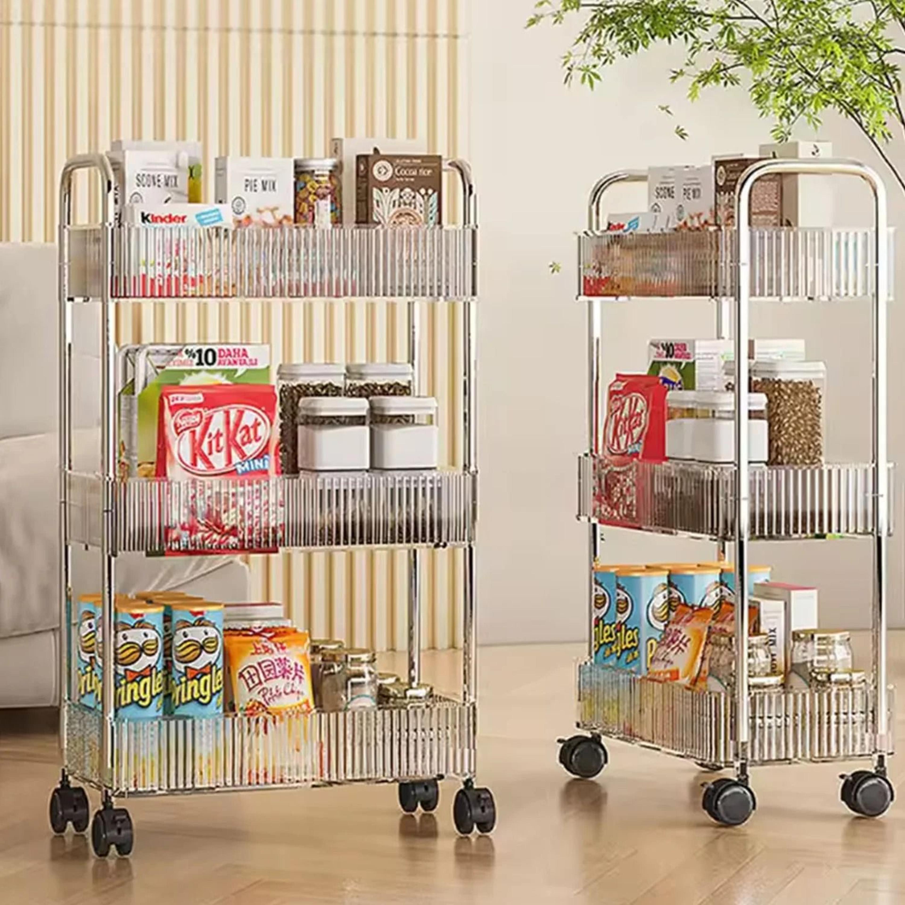 multi-layer mobile rolling utility cart trolley