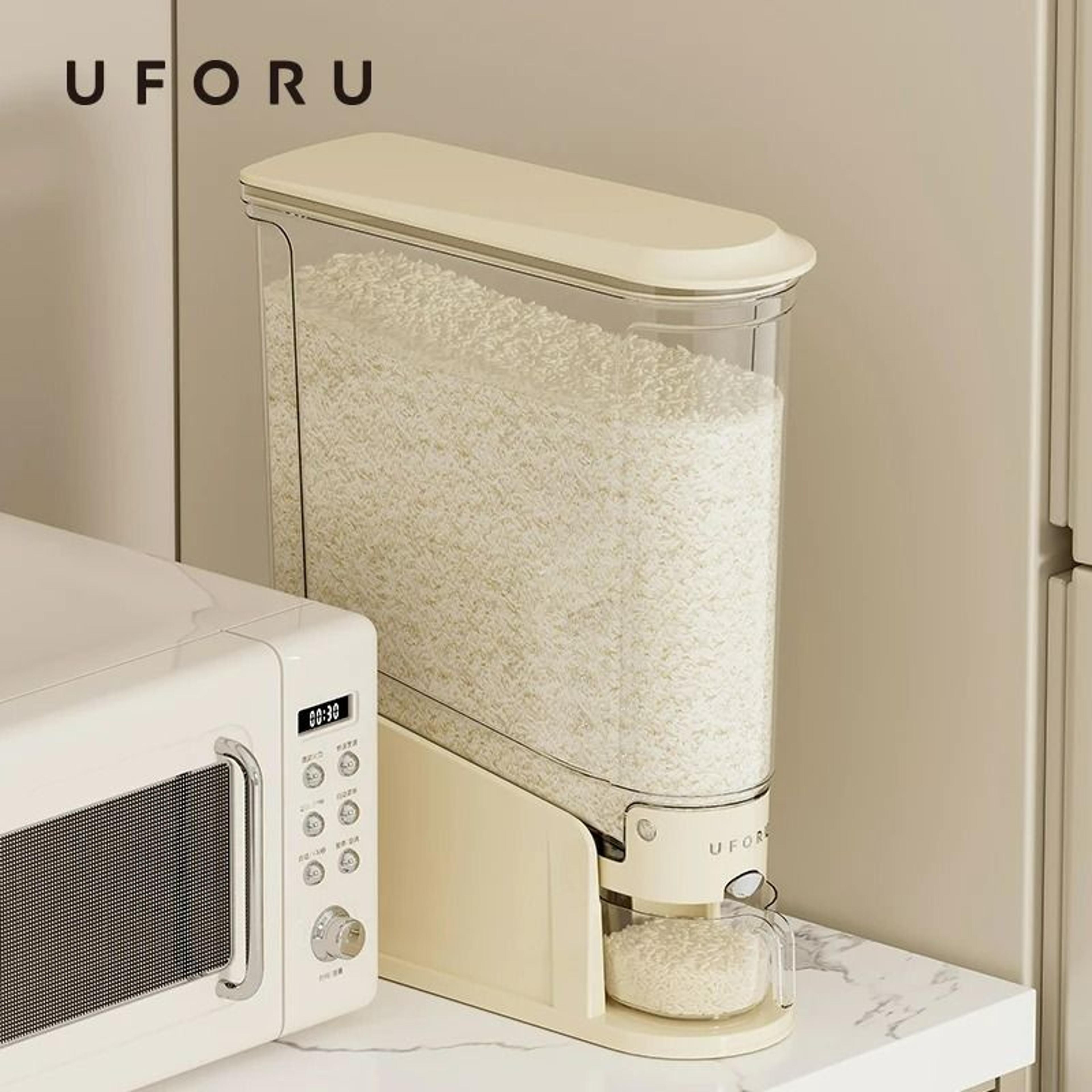 sealed push button rice dispenser and moisture proof food storage container