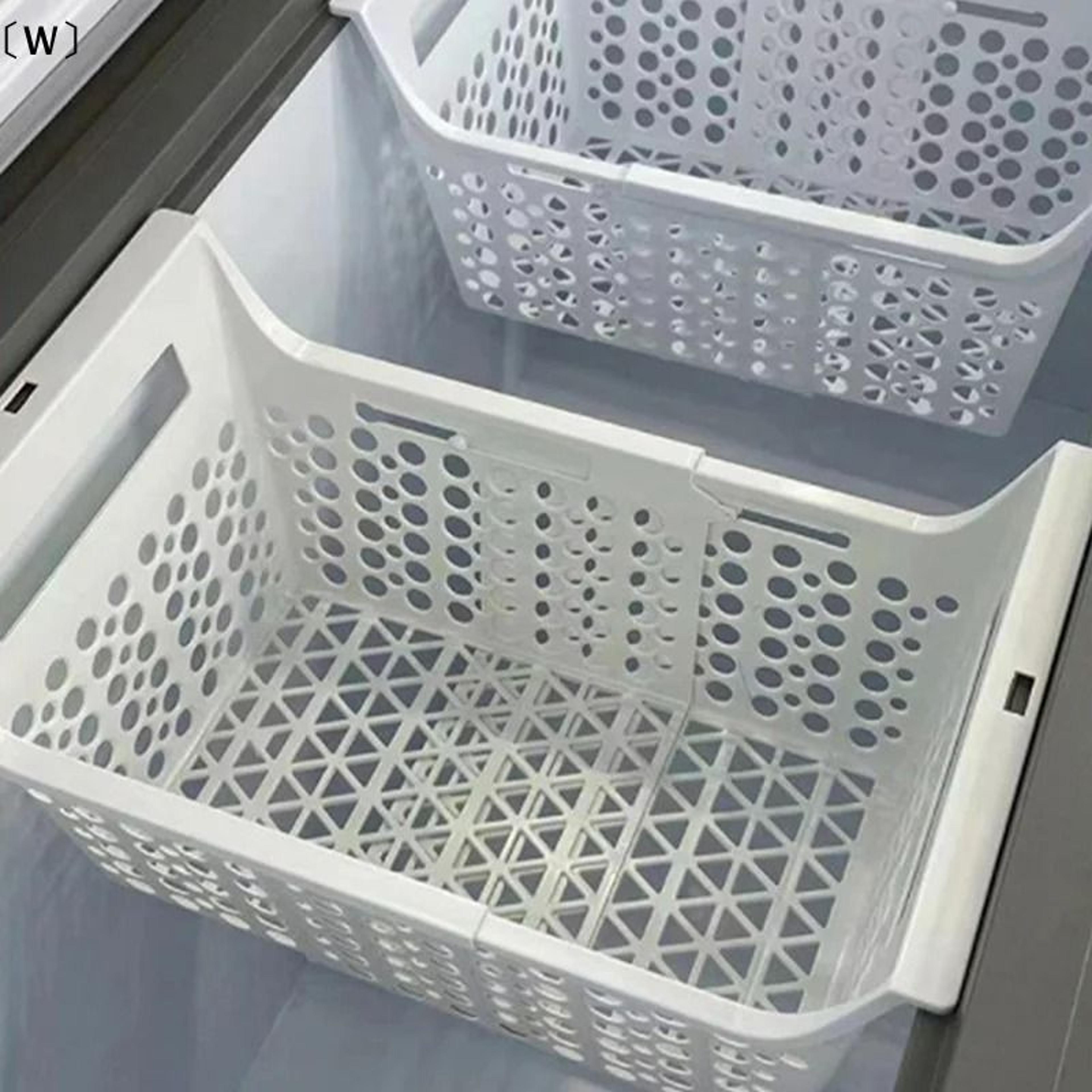 heavy-duty expandable chest freezer organizer basket and wire storage rack