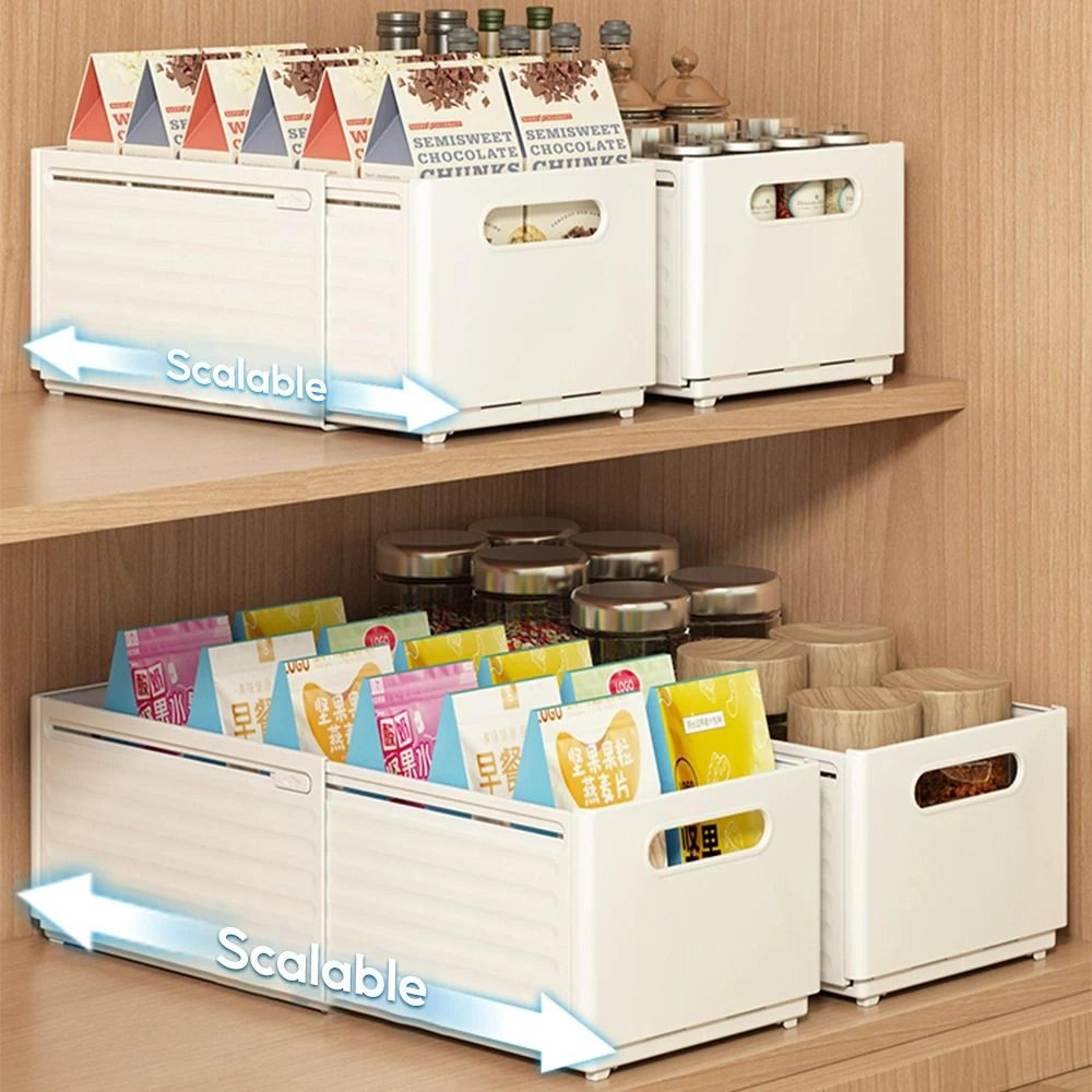 retractable multifunctional cabinet & fridge organizer