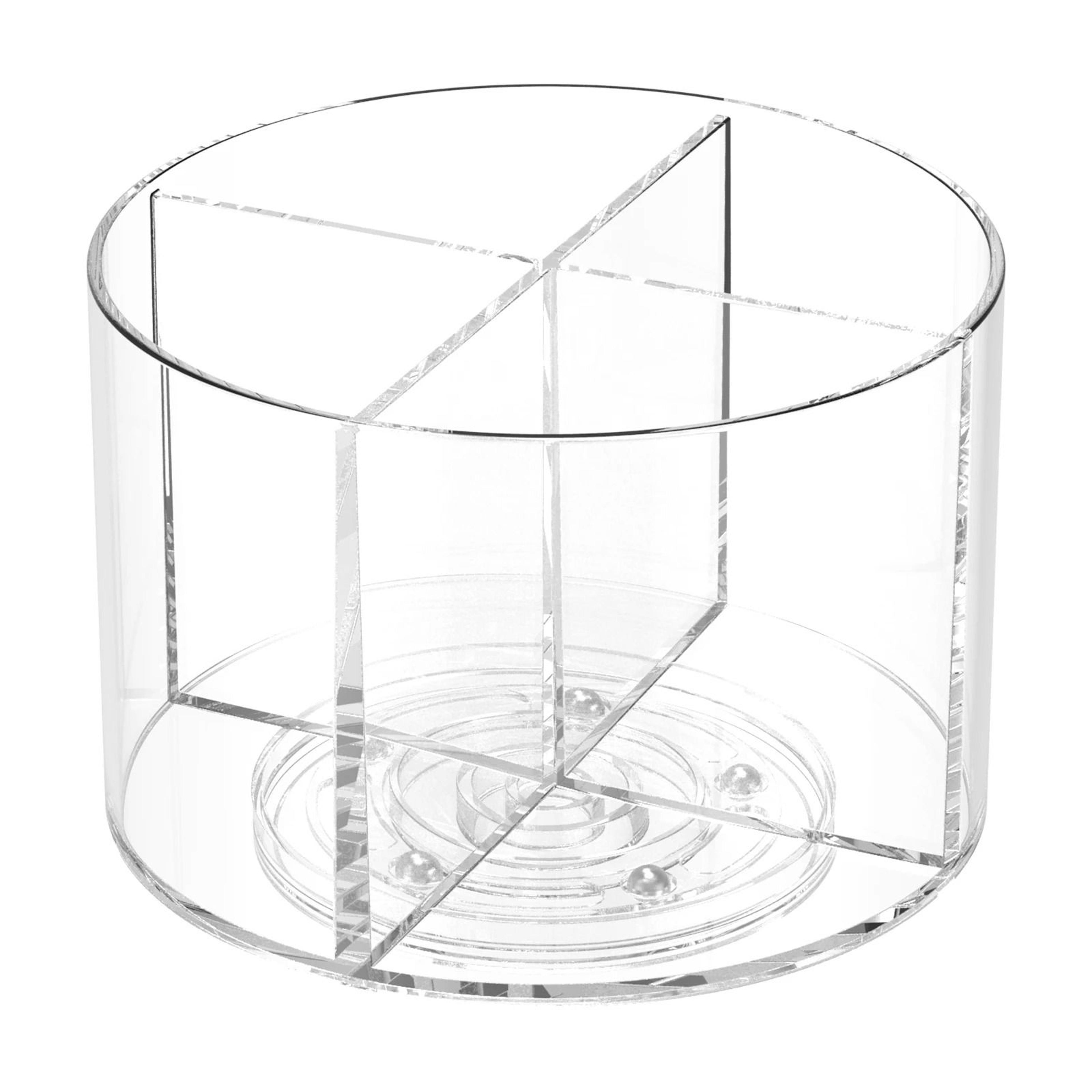 360-degree rotating clear storage organizer