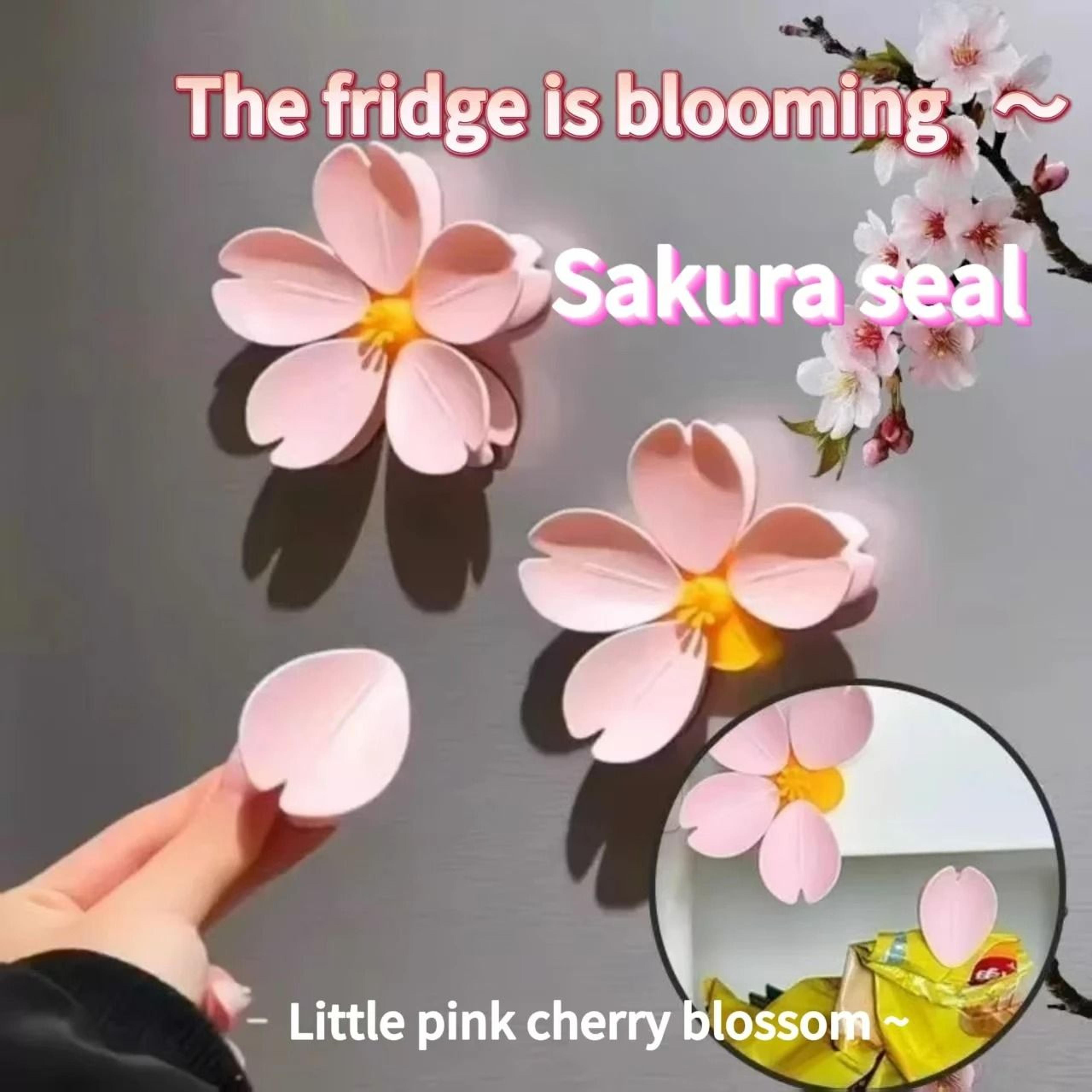 sakura blossom magnetic food sealing clips