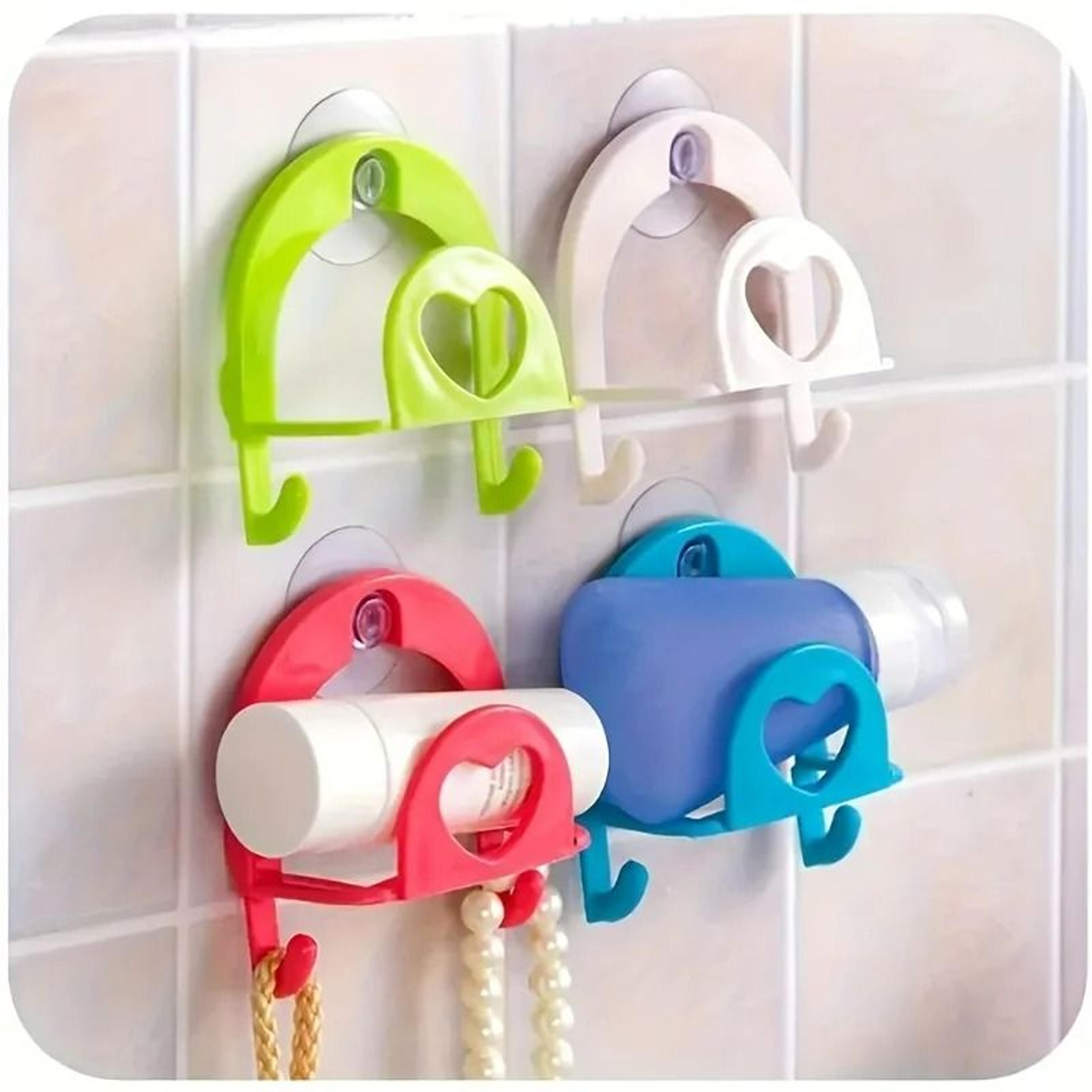 vertical kitchen sink organizer with dual suction cups and hooks