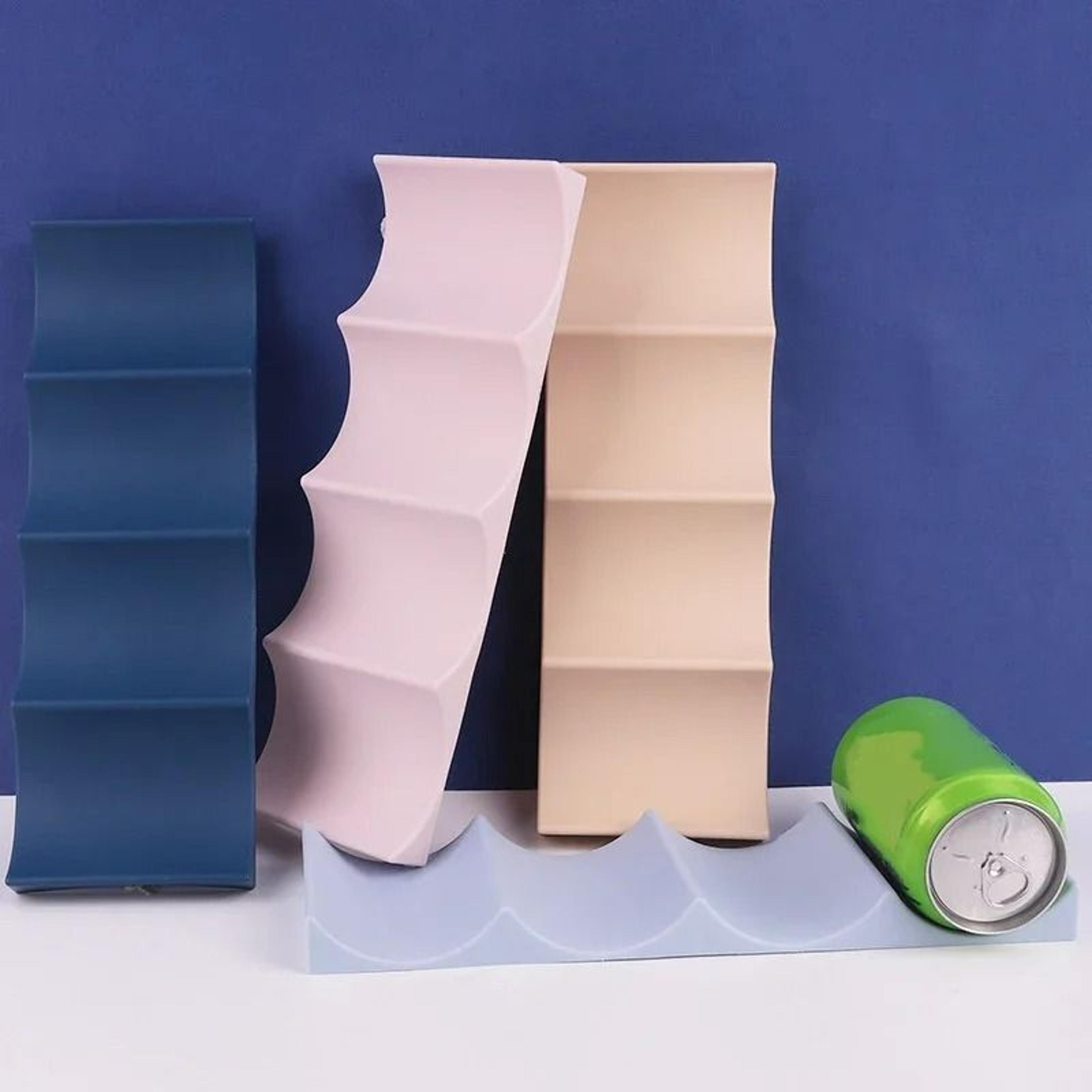 stackable wine and beverage storage rack - modular countertop and refrigerator bottle holder