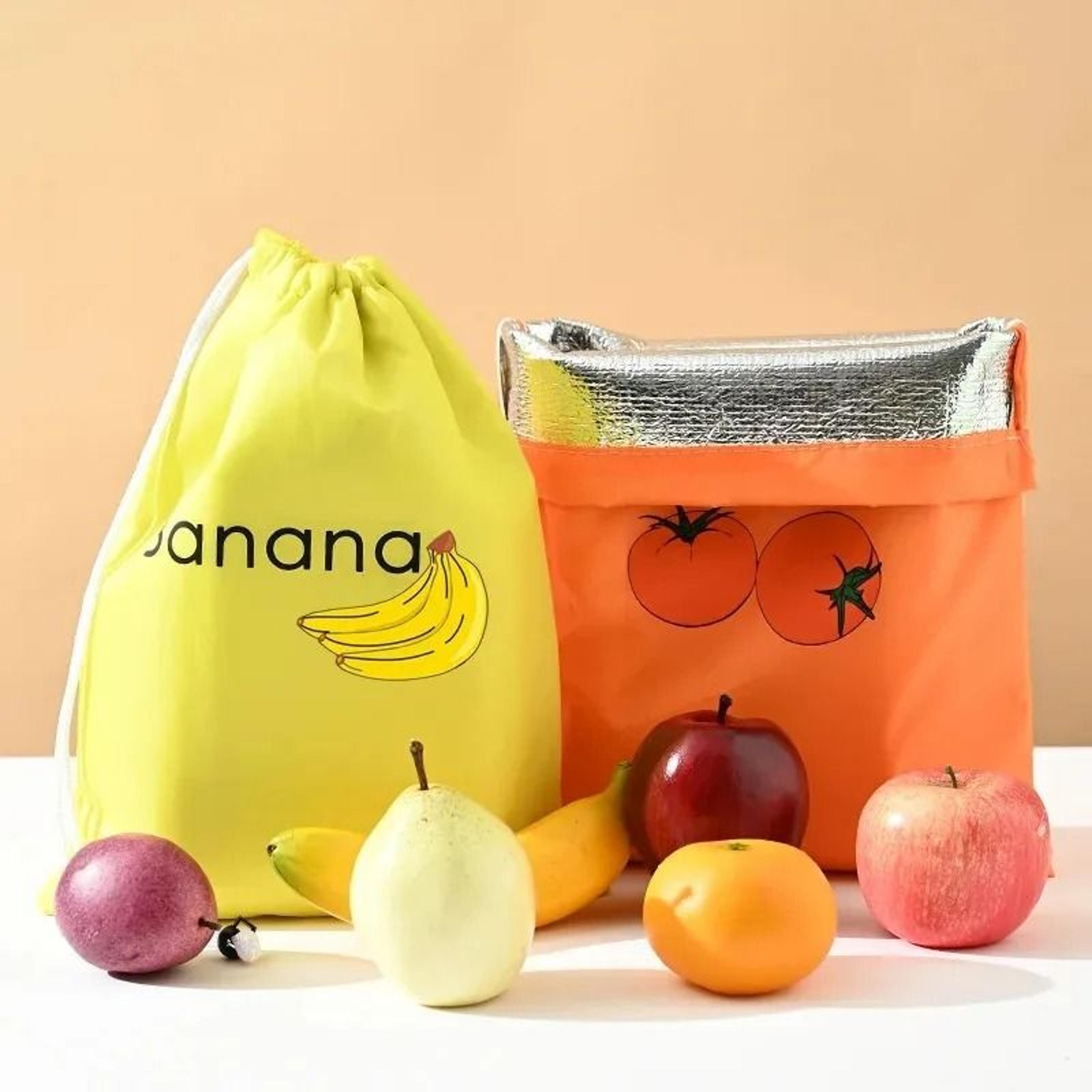 insulated fresh-keeper bag - reusable storage organizer for bananas, lettuce & vegetables
