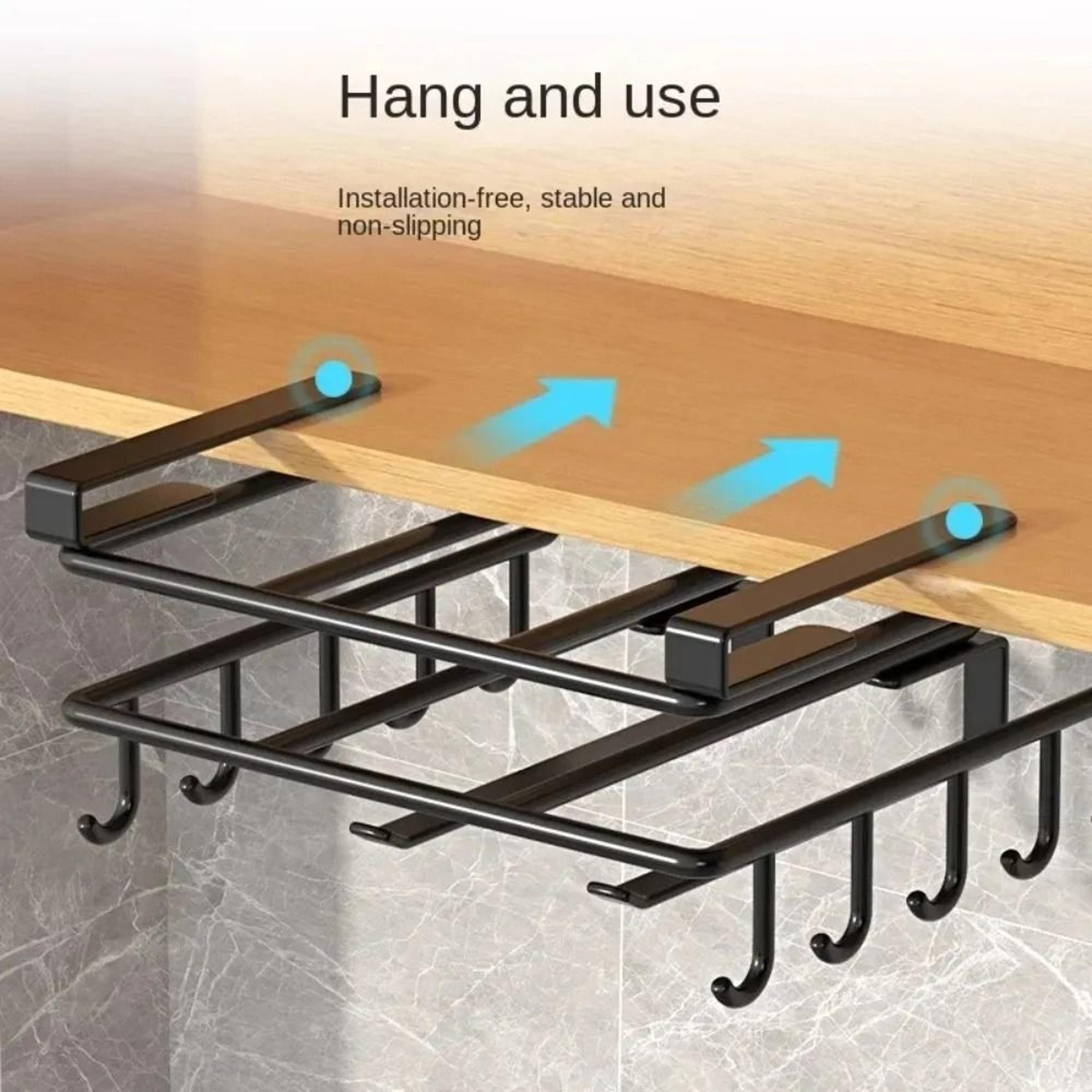 under-cabinet hanging storage rack