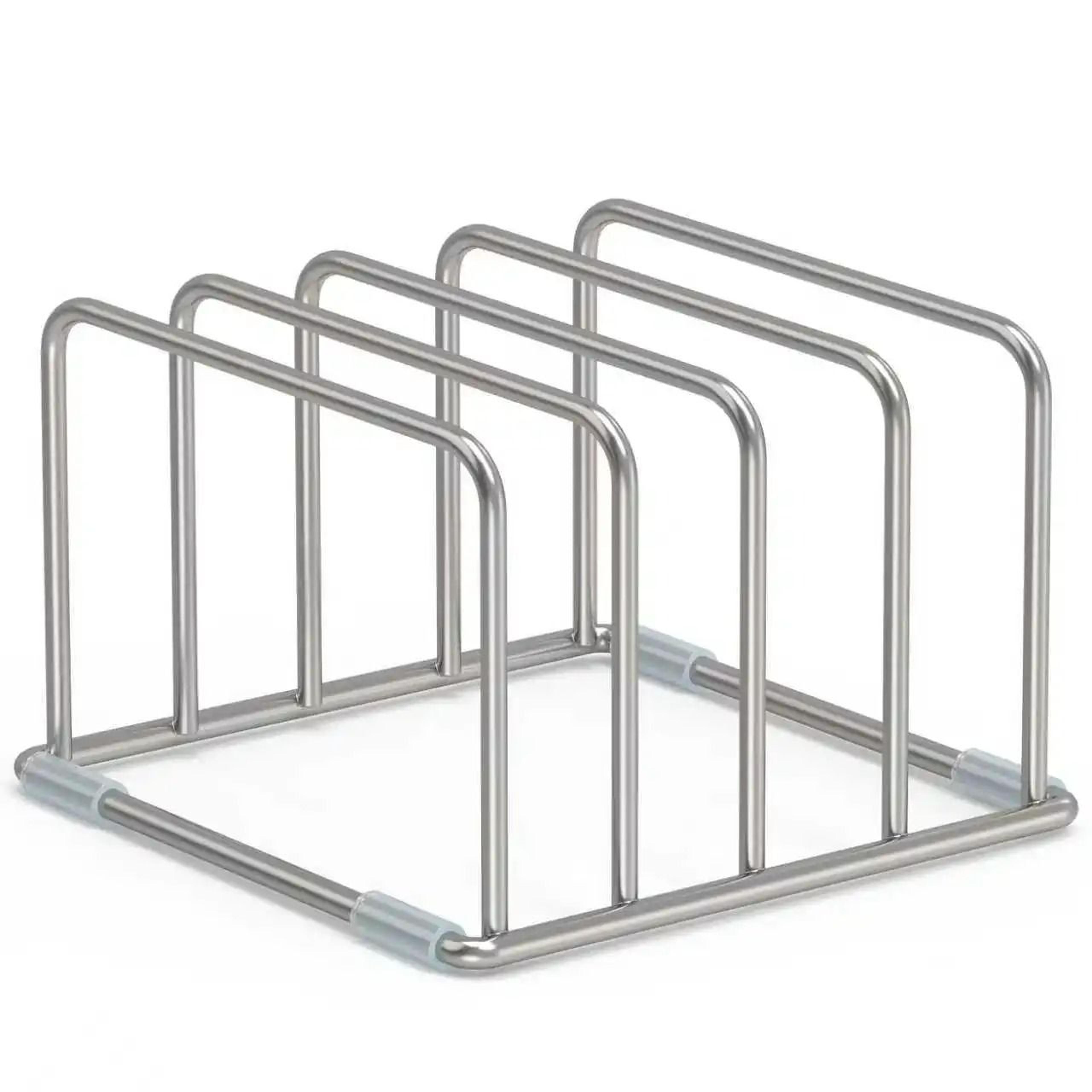 stainless steel cutting board holder - heavy-duty chopping board stand & countertop storage rack