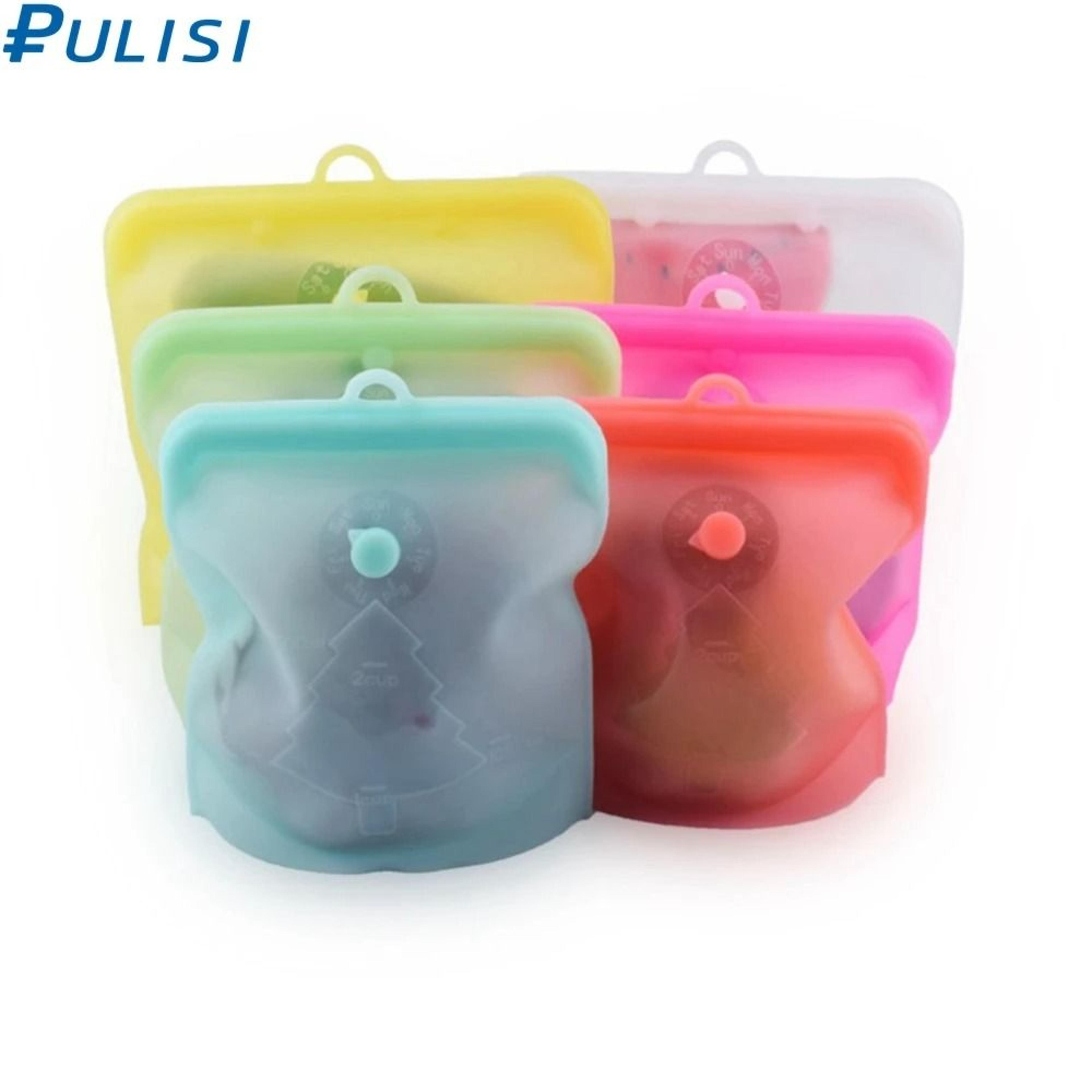 reusable silicone food bags - leakproof freezer containers & fresh-keeping snack pouches