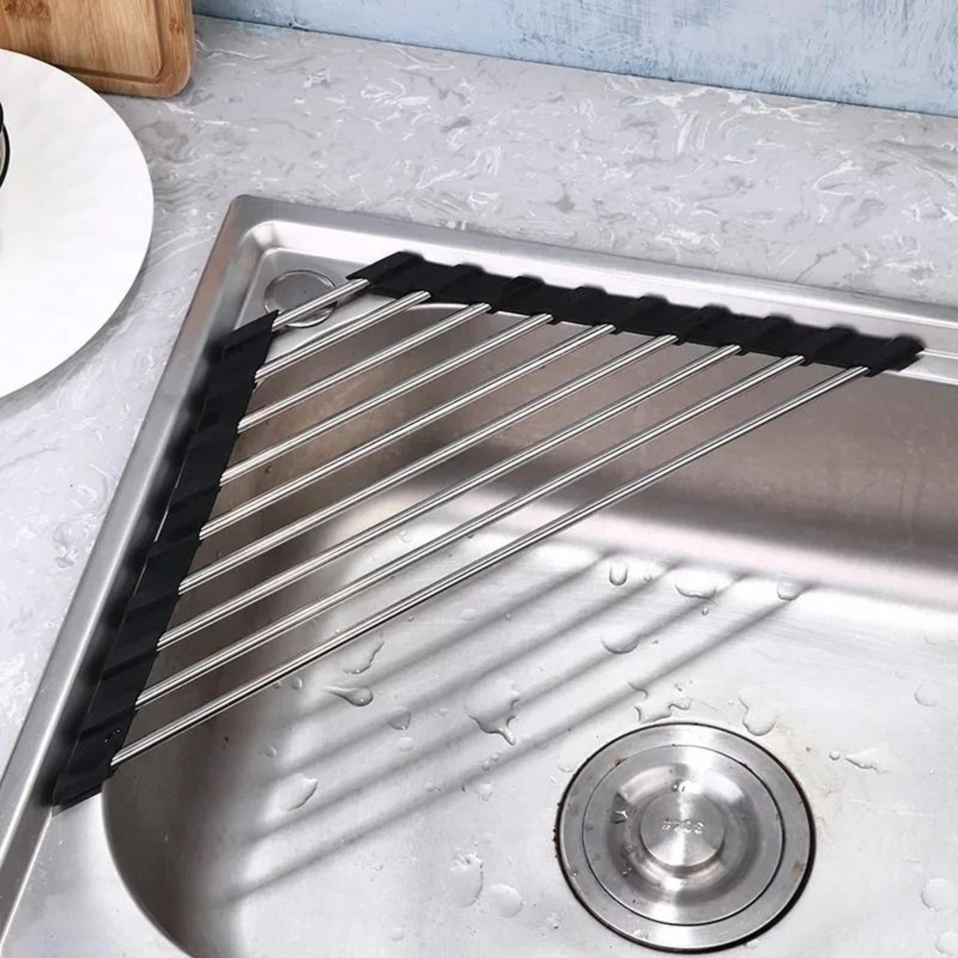 roll-up triangle sink drying rack