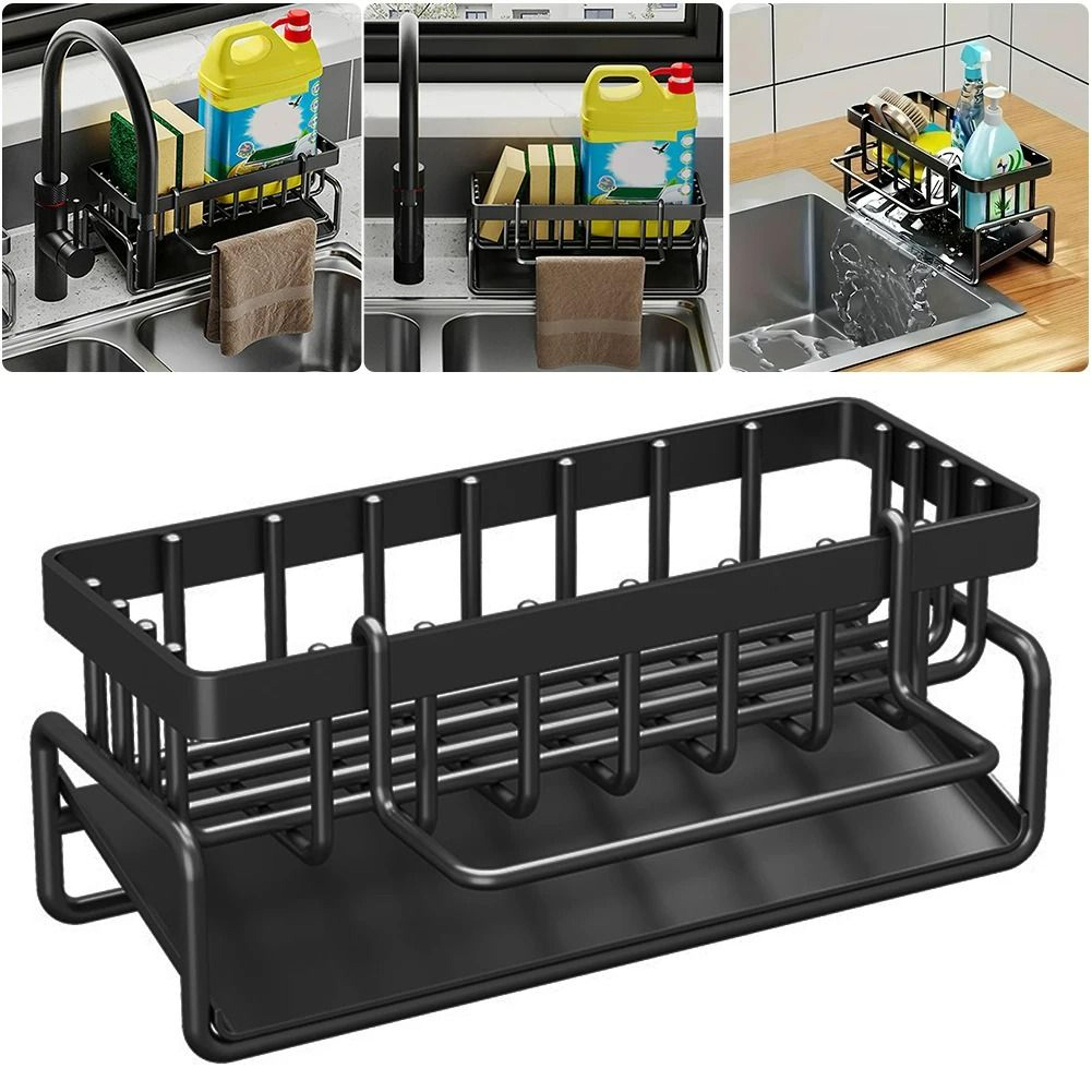 multifunctional sink organizer and sponge holder