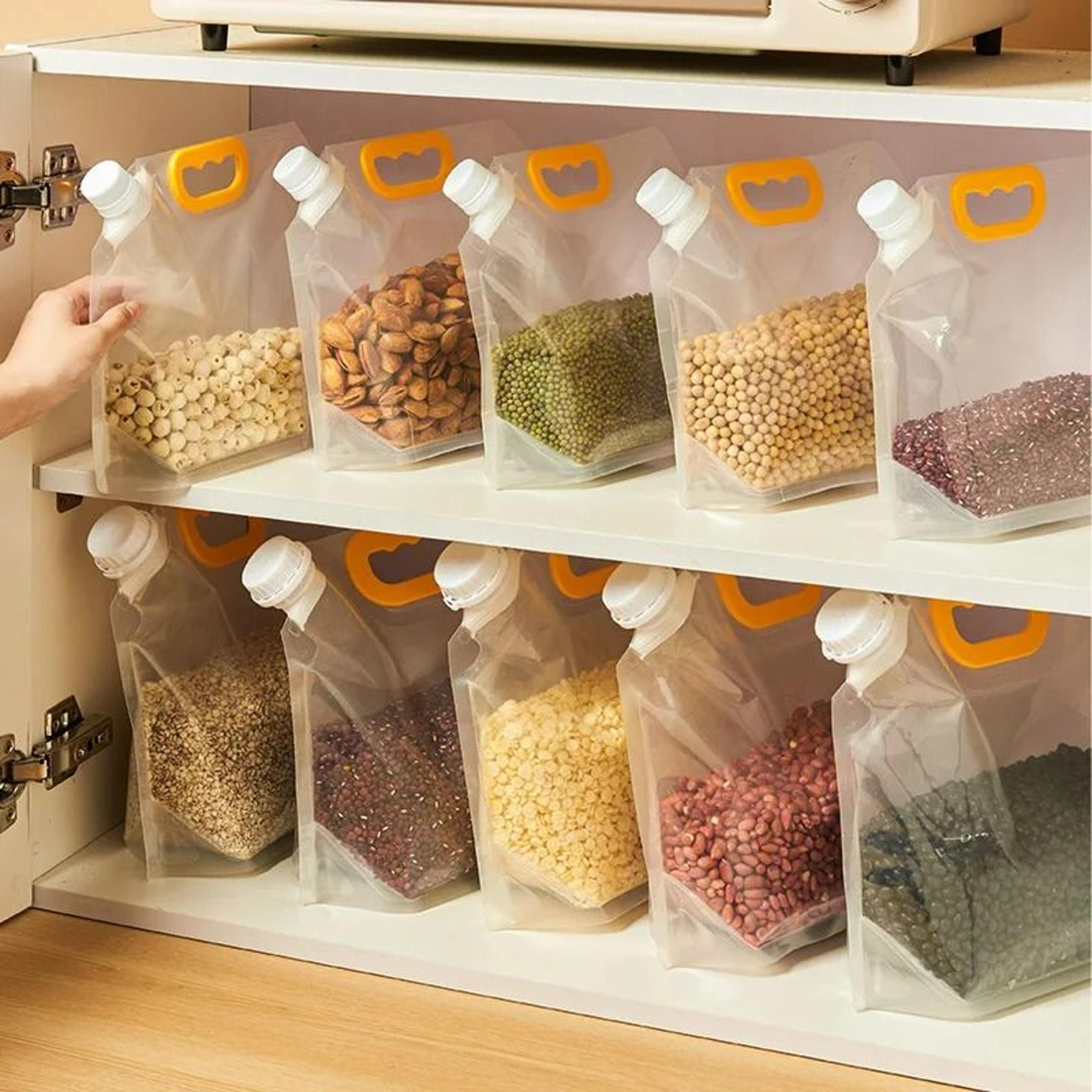 portable airtight grain storage bag with pour spout