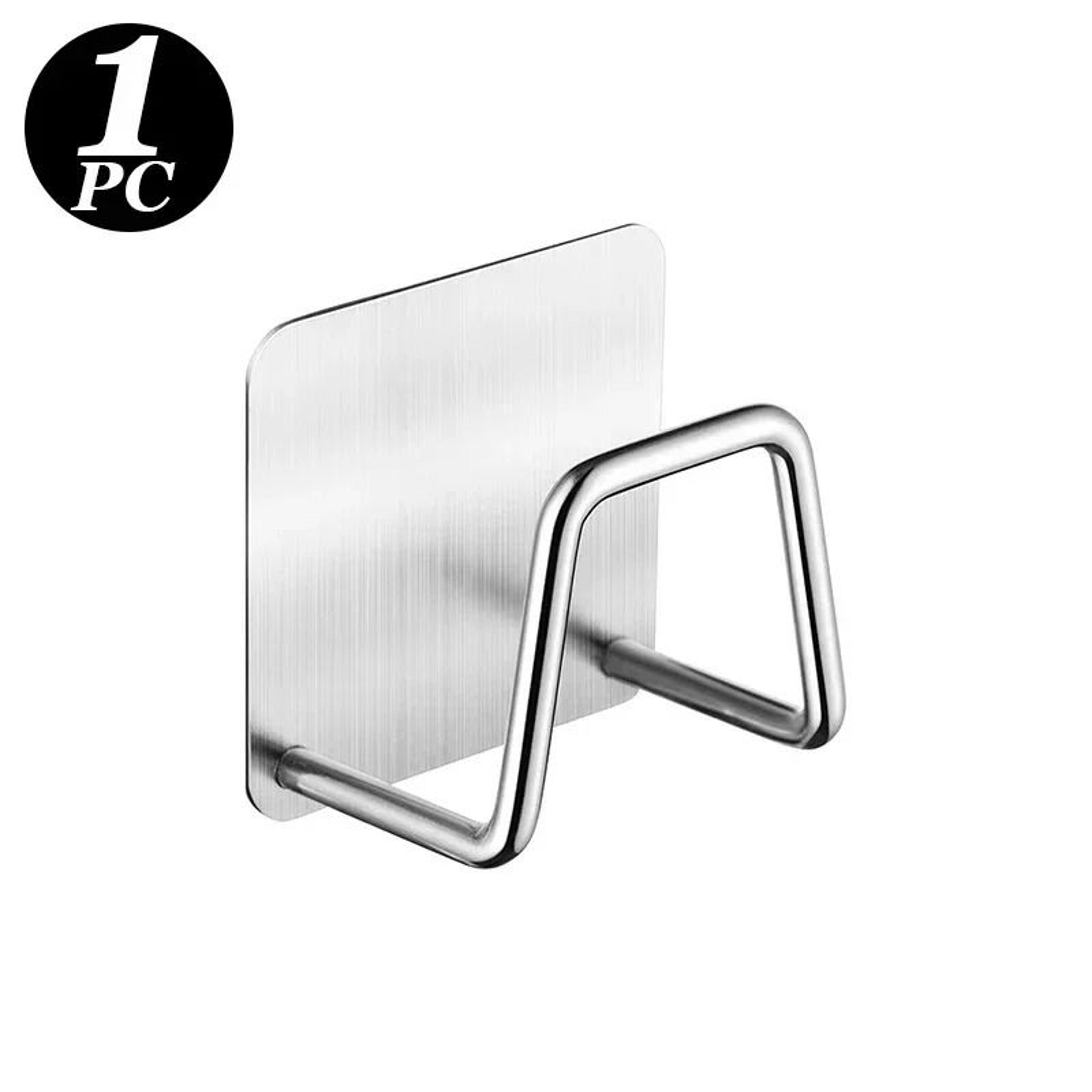 wall-mounted stainless steel sink sponge holder hooks