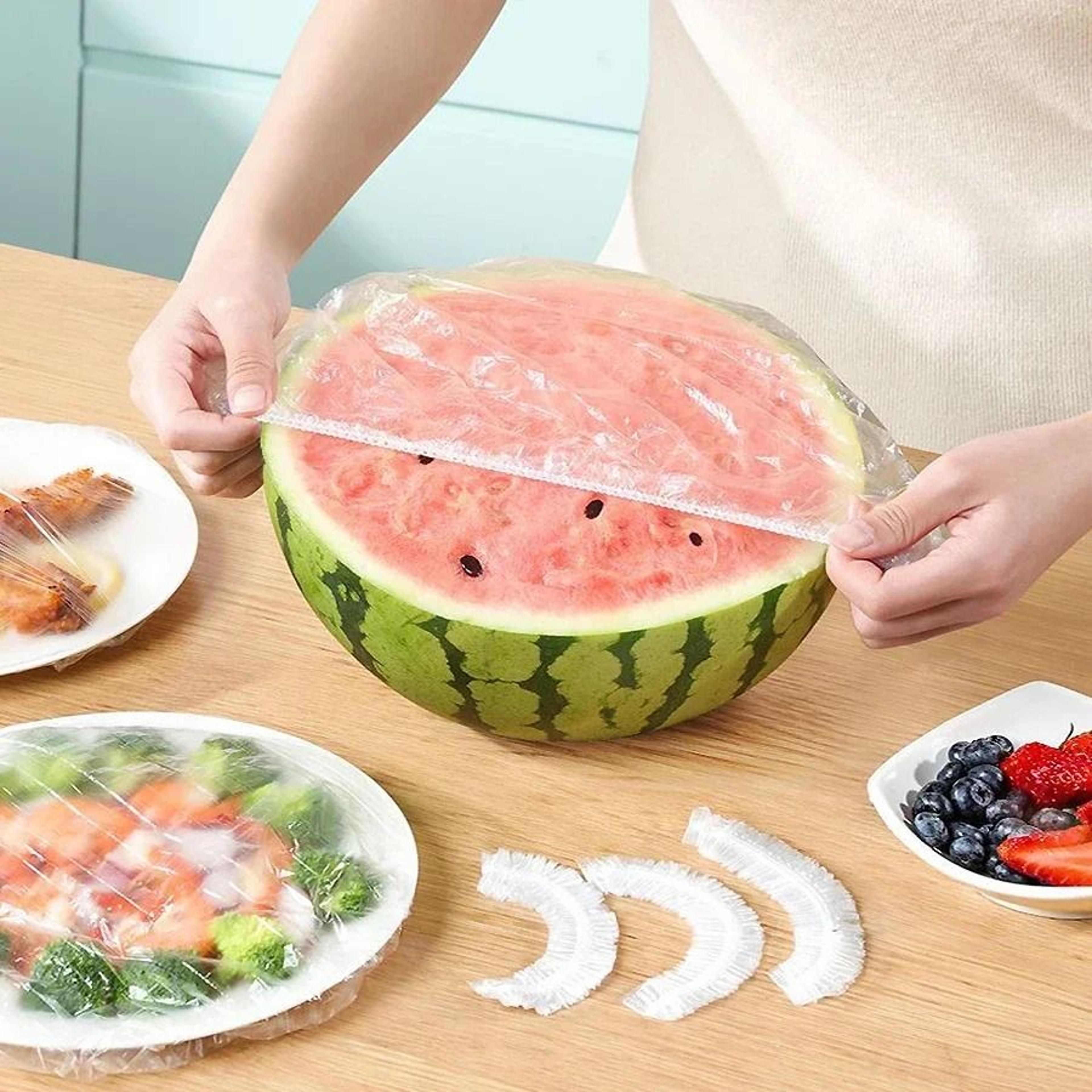 plastic elastic food cover bags - 100 pack