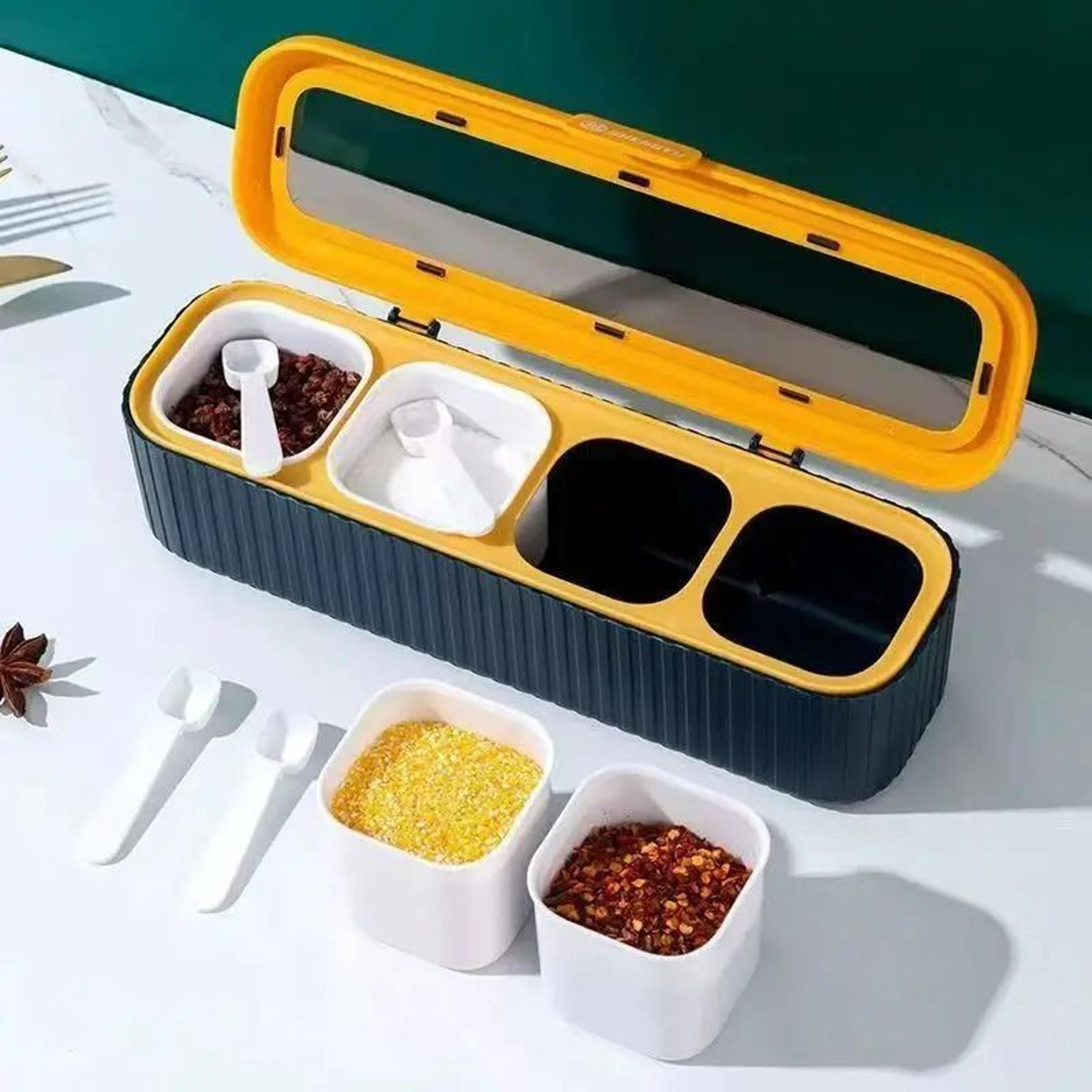 crystal seasoning box set with serving spoons
