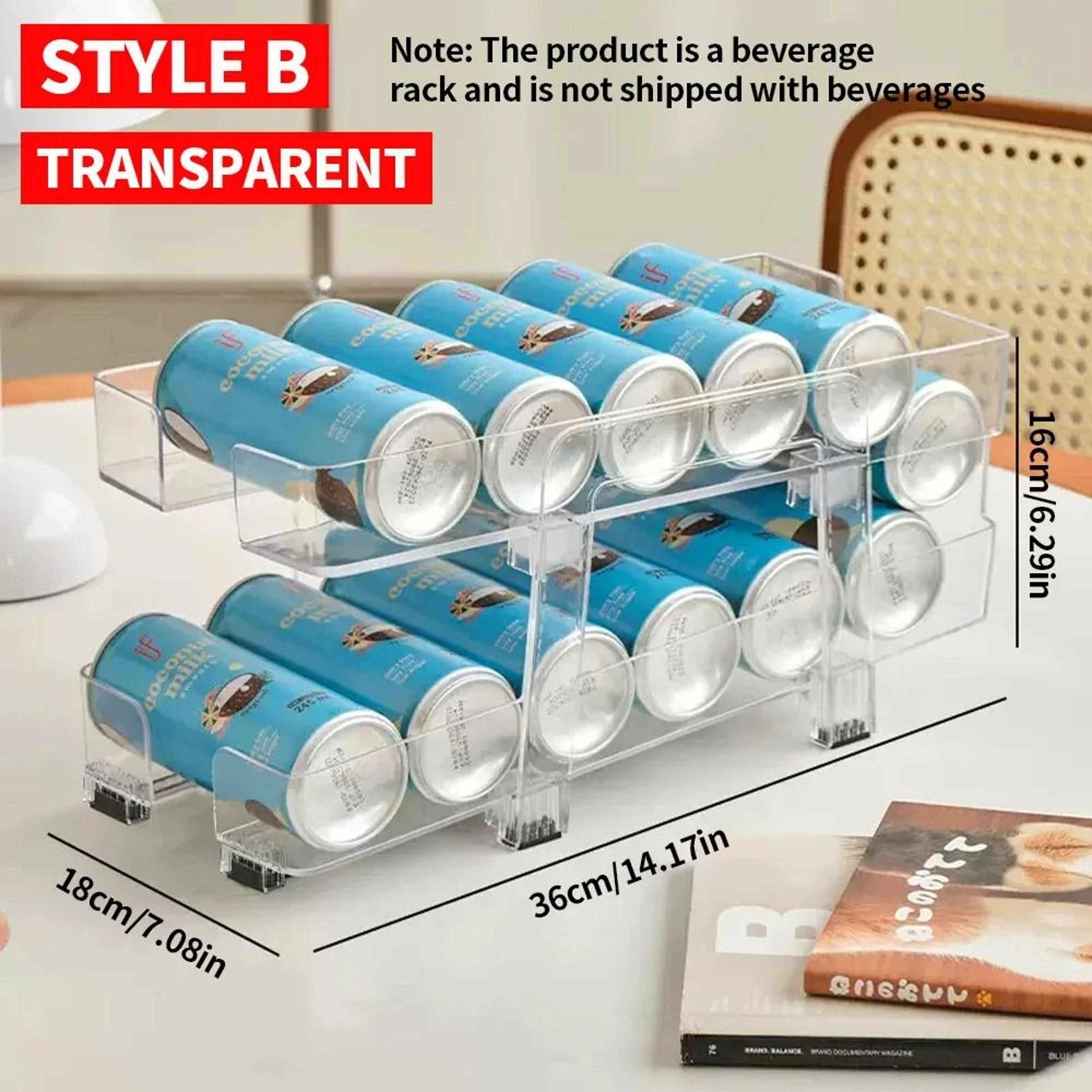 double-layer rolling soda can storage rack and beverage dispenser