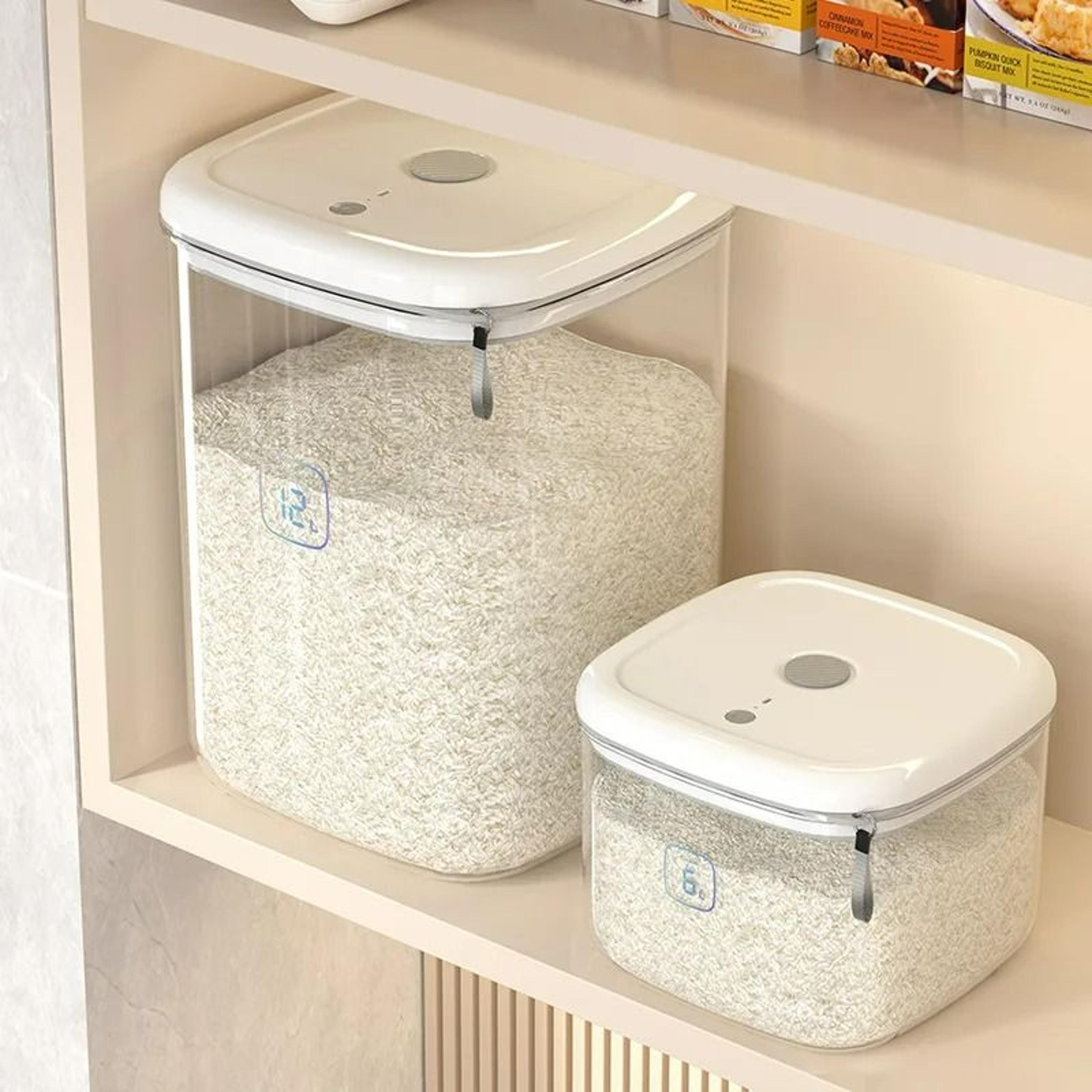 airtight household grain storage and intelligent dispensing rice bucket