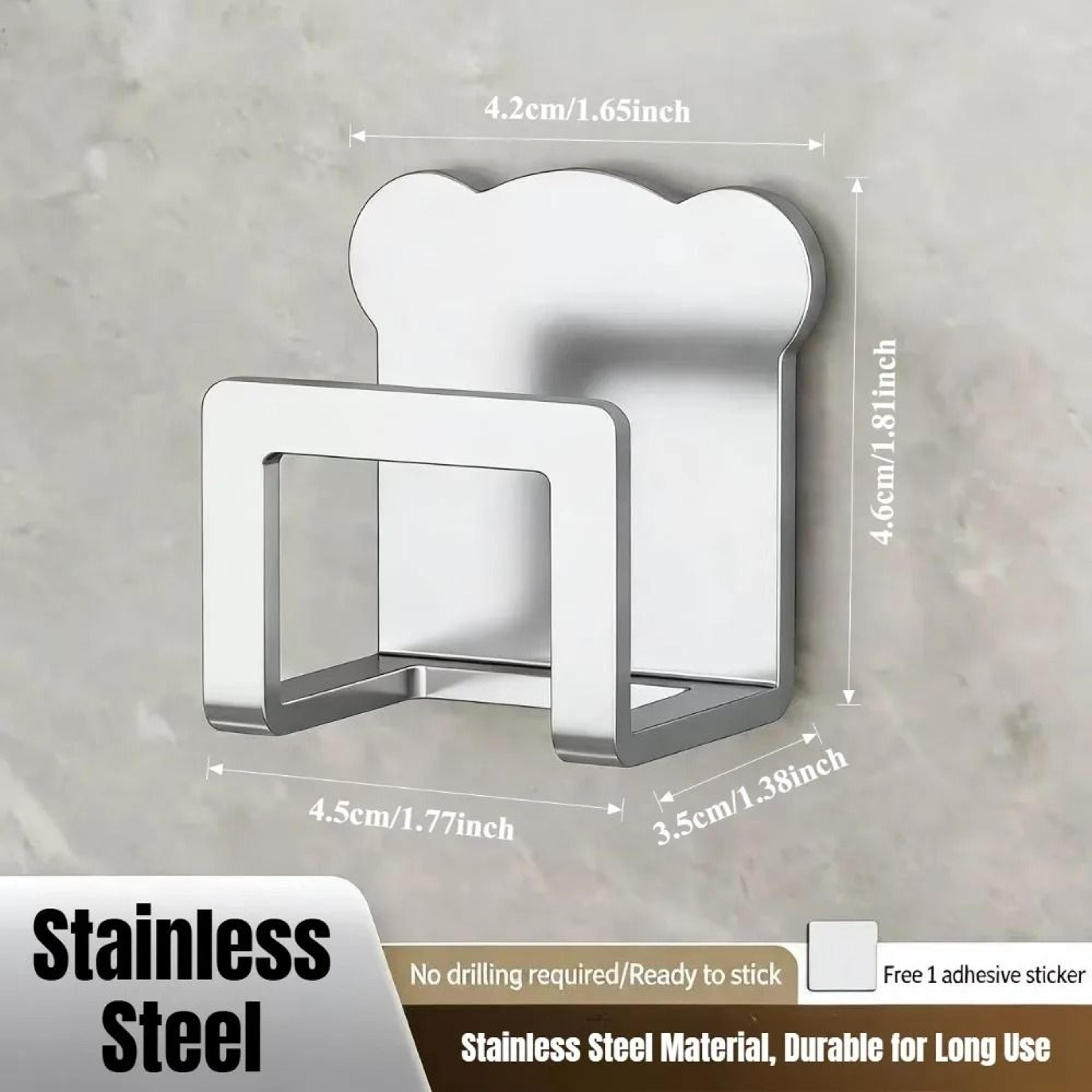 premium stainless steel self-adhesive sink sponge holder and drainage rack