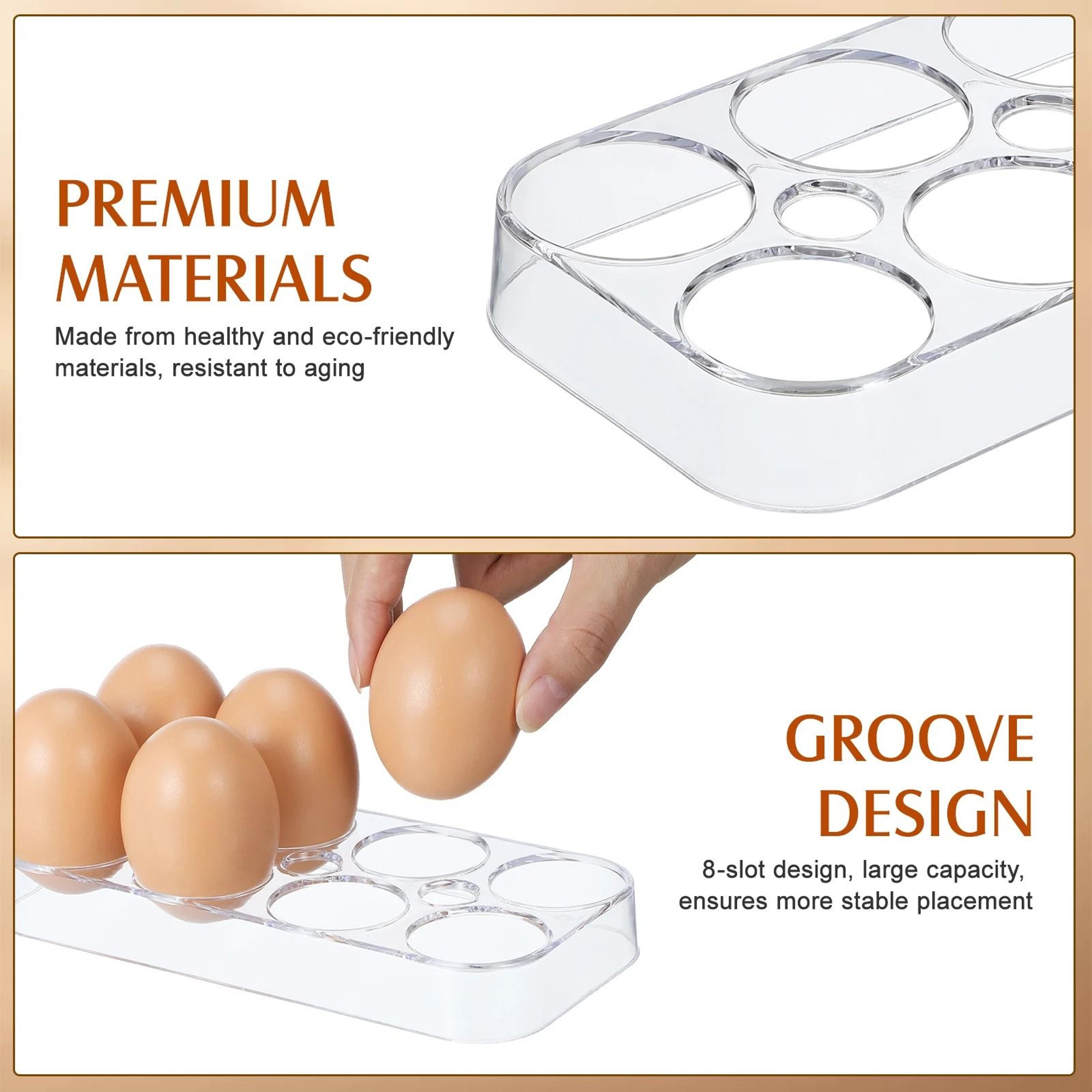 premium stackable refrigerator egg container and protected storage tray