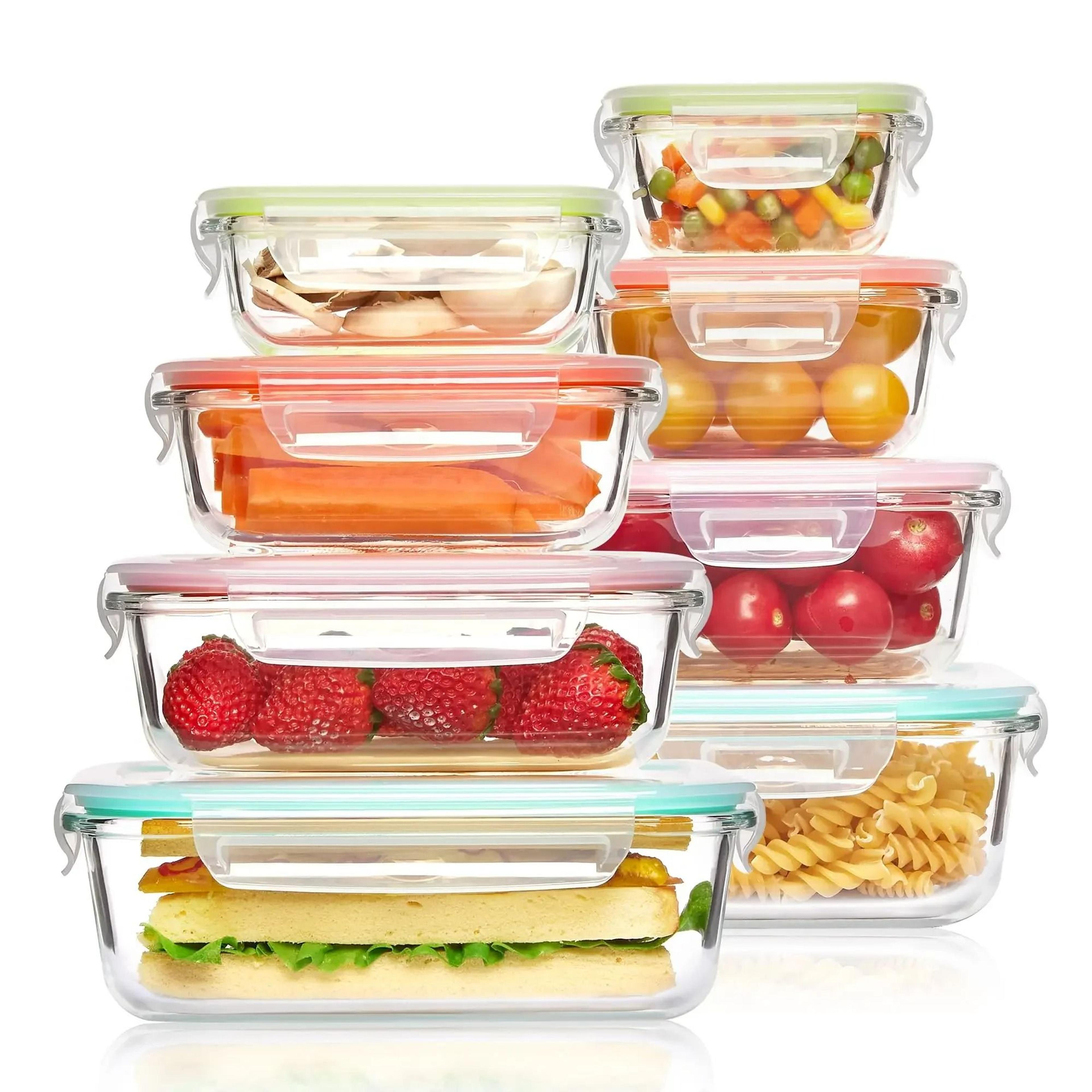 airtight glass lunch box & meal prep bento container