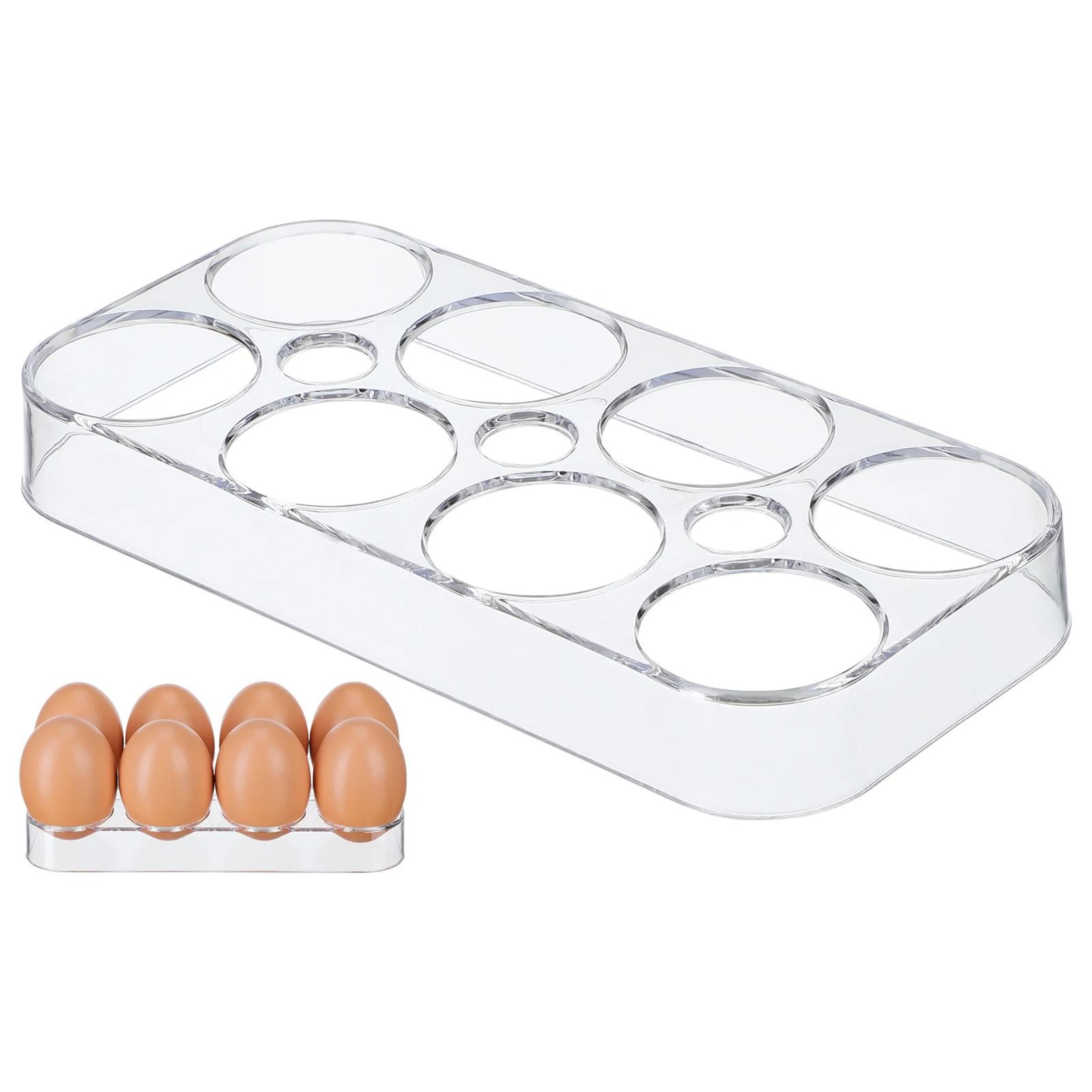 clear stackable refrigerator egg container tray & storage box