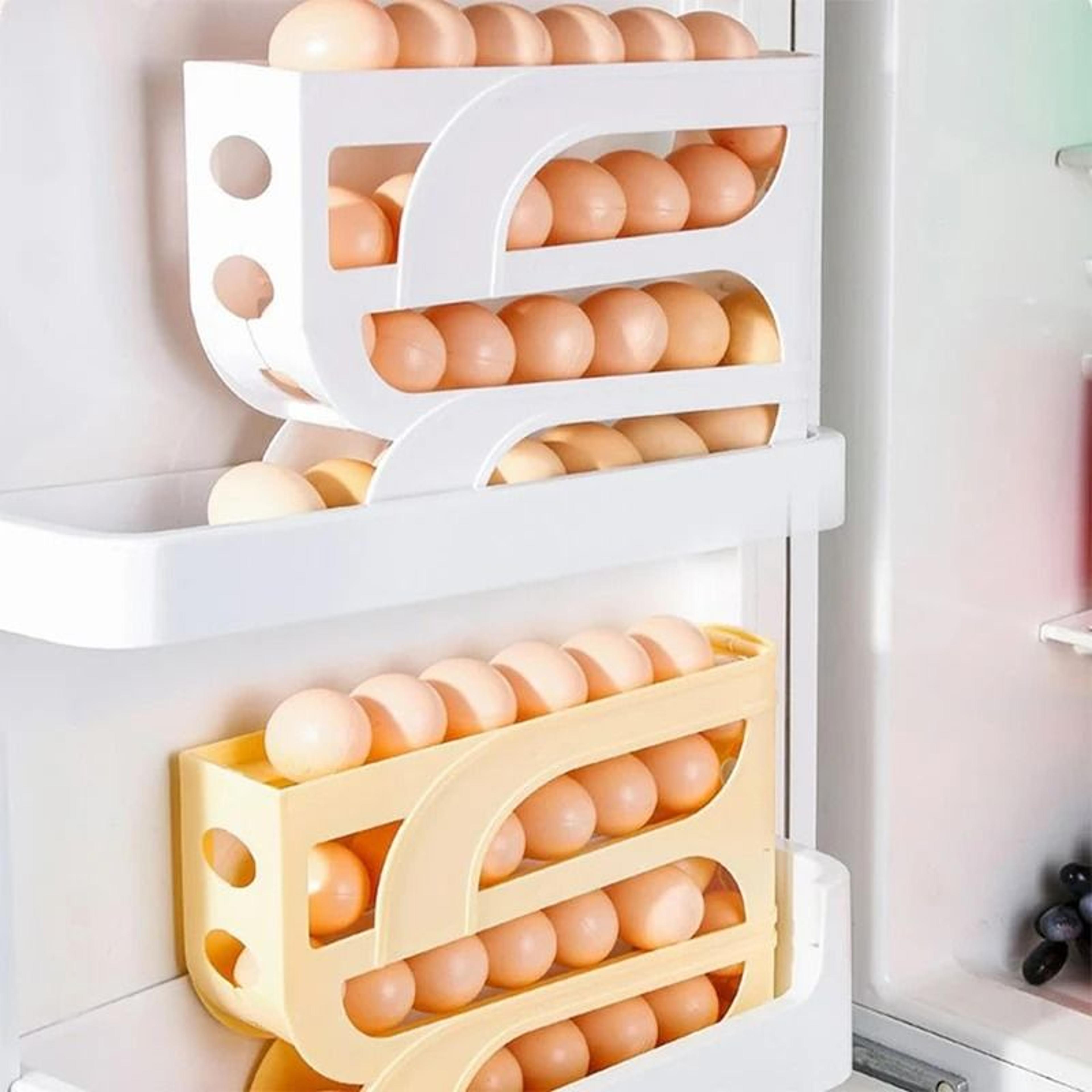 3-tier rolling refrigerator egg storage box (30-egg capacity)