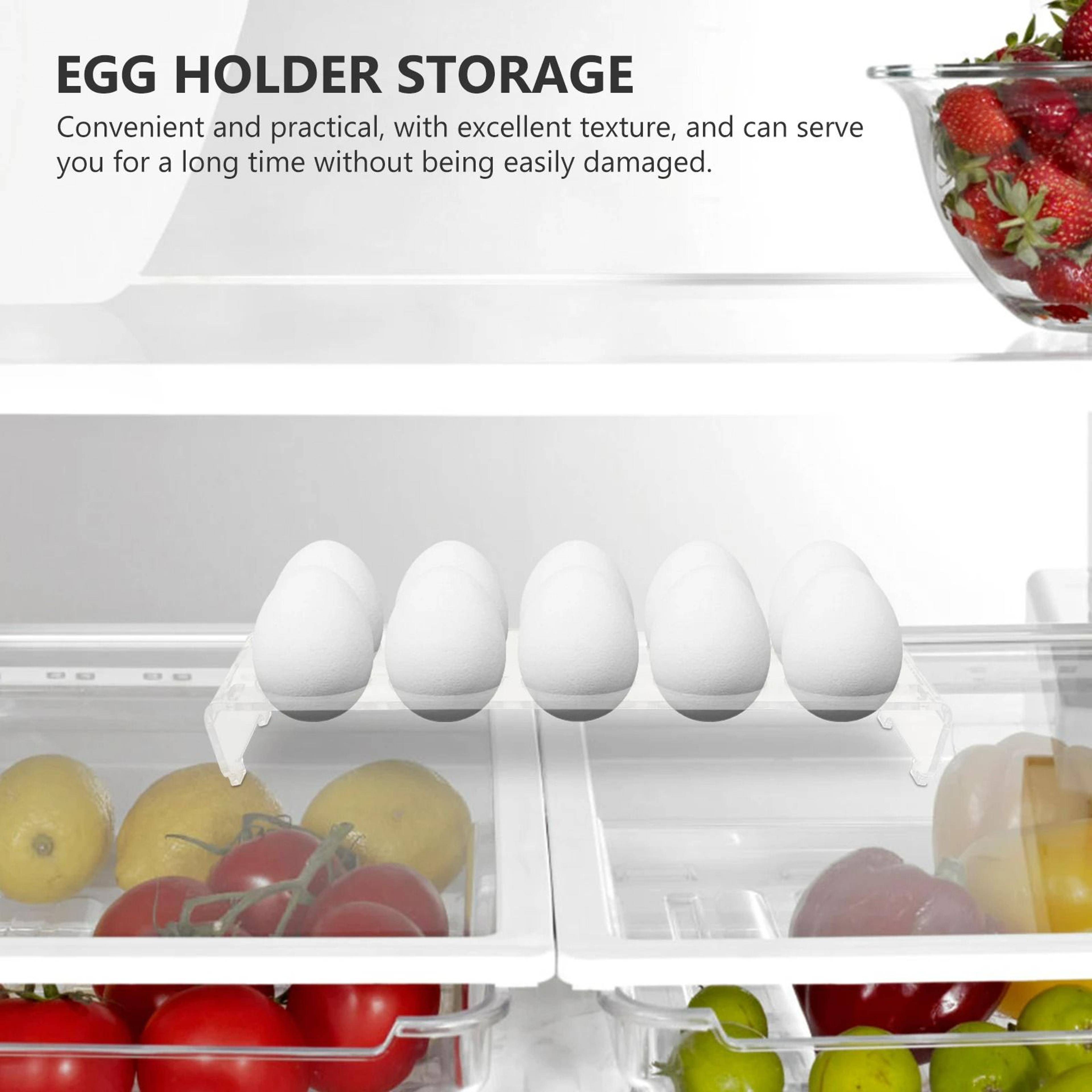 acrylic refrigerator egg holder & transparent countertop storage rack