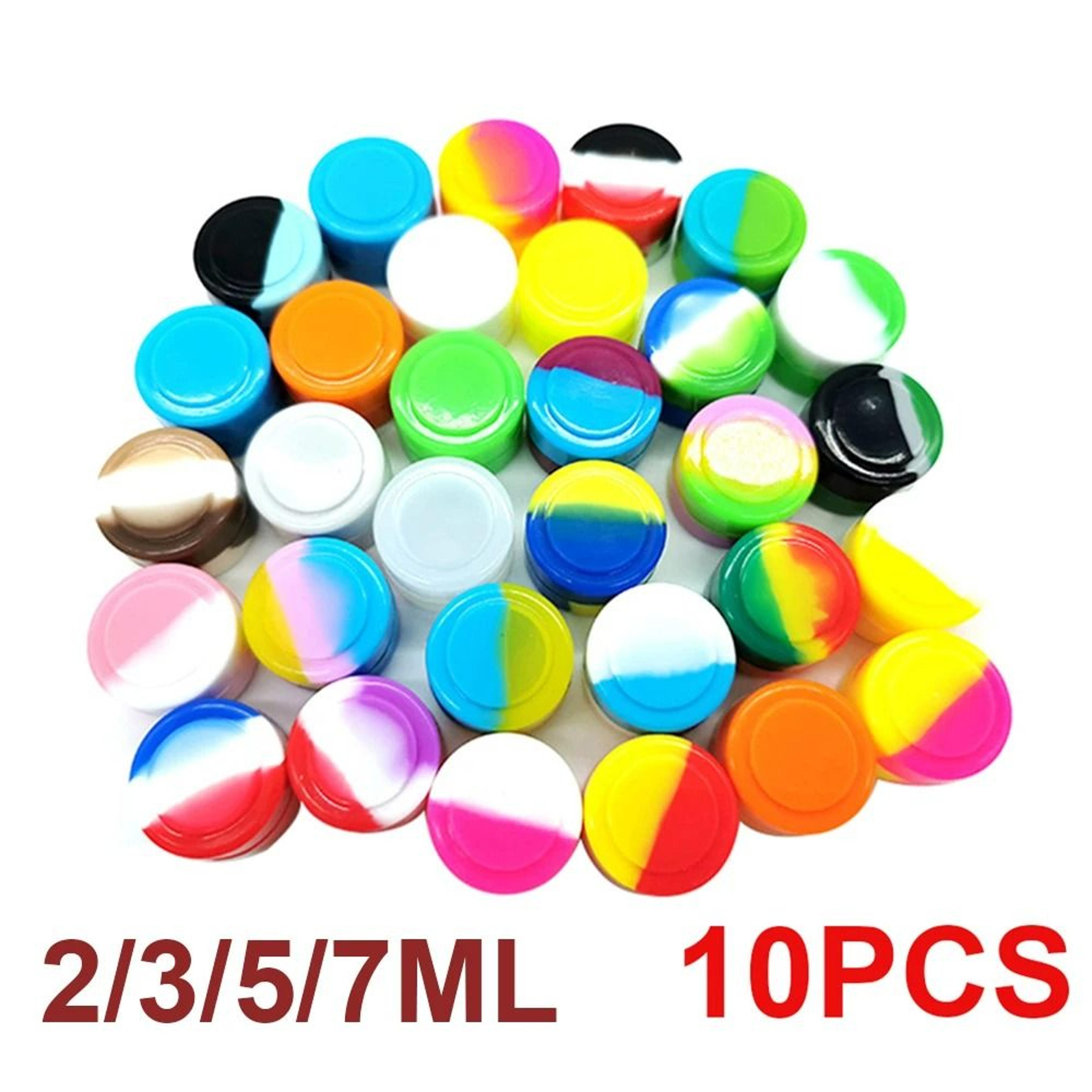 10-piece multi-size nonstick silicone storage containers & concentrate jars set