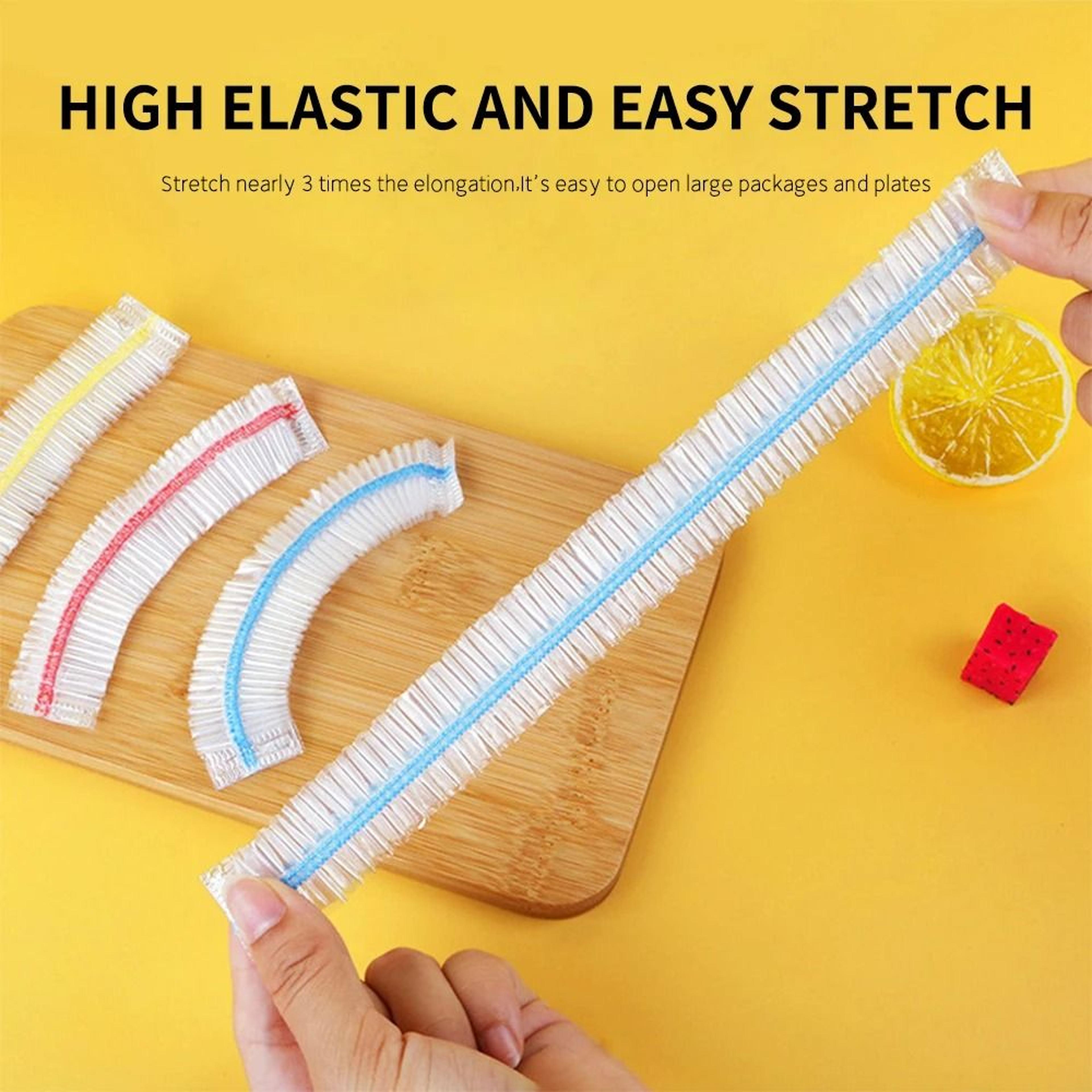 reusable elastic plate food cover bags & colorful fresh-keeping lids set