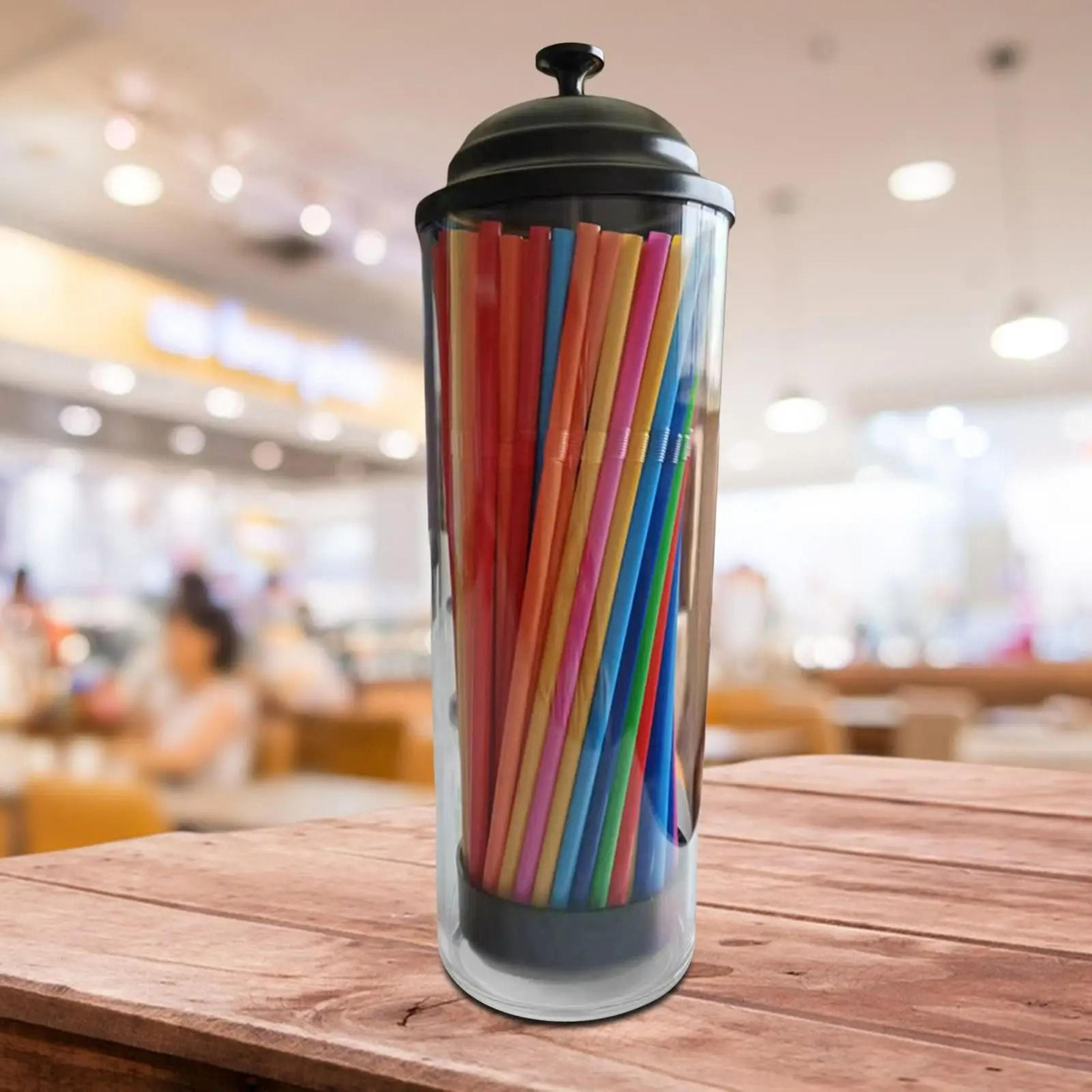 drinking straw holder & portable countertop container