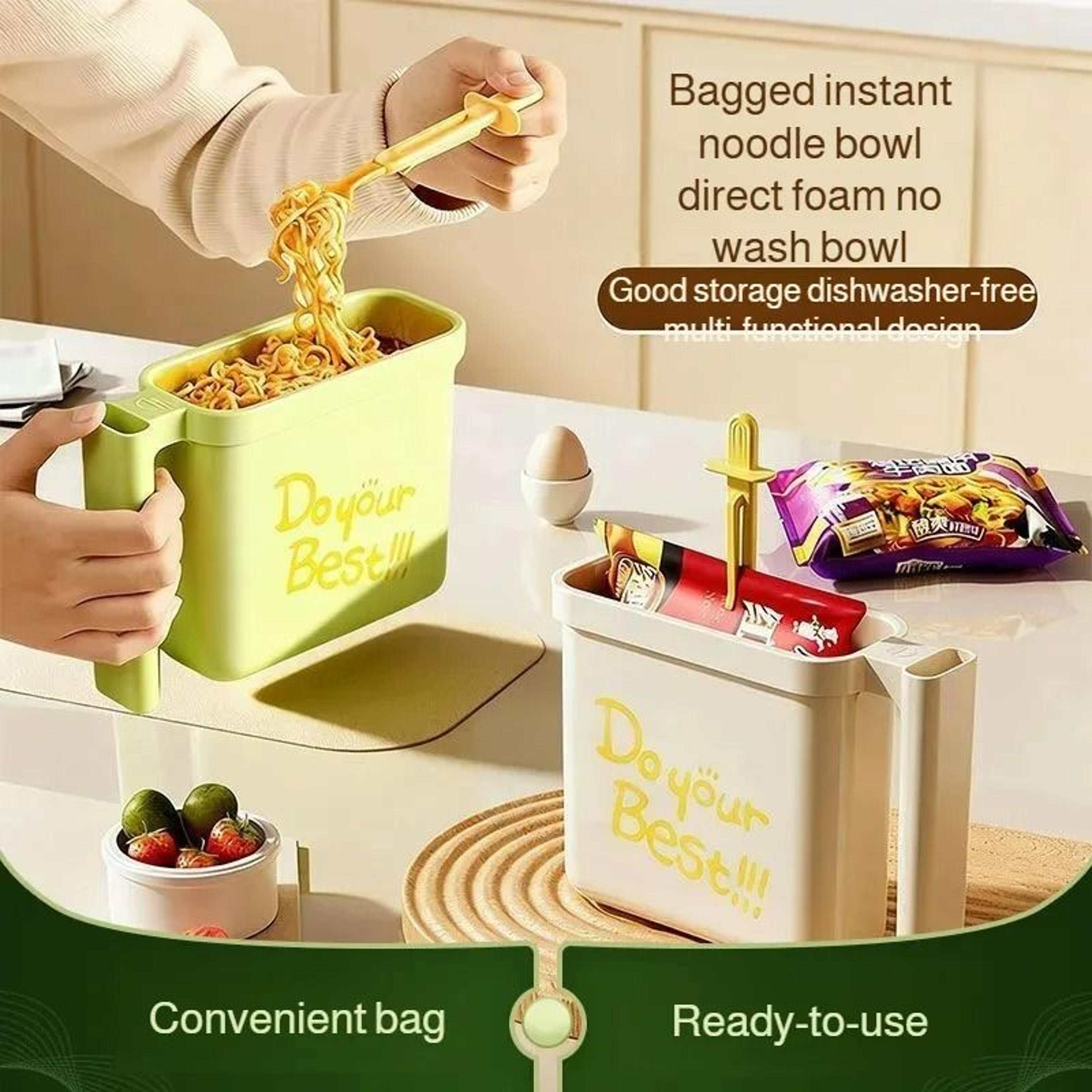 lazy no-wash instant noodle bowl & high-temperature food-grade bento container