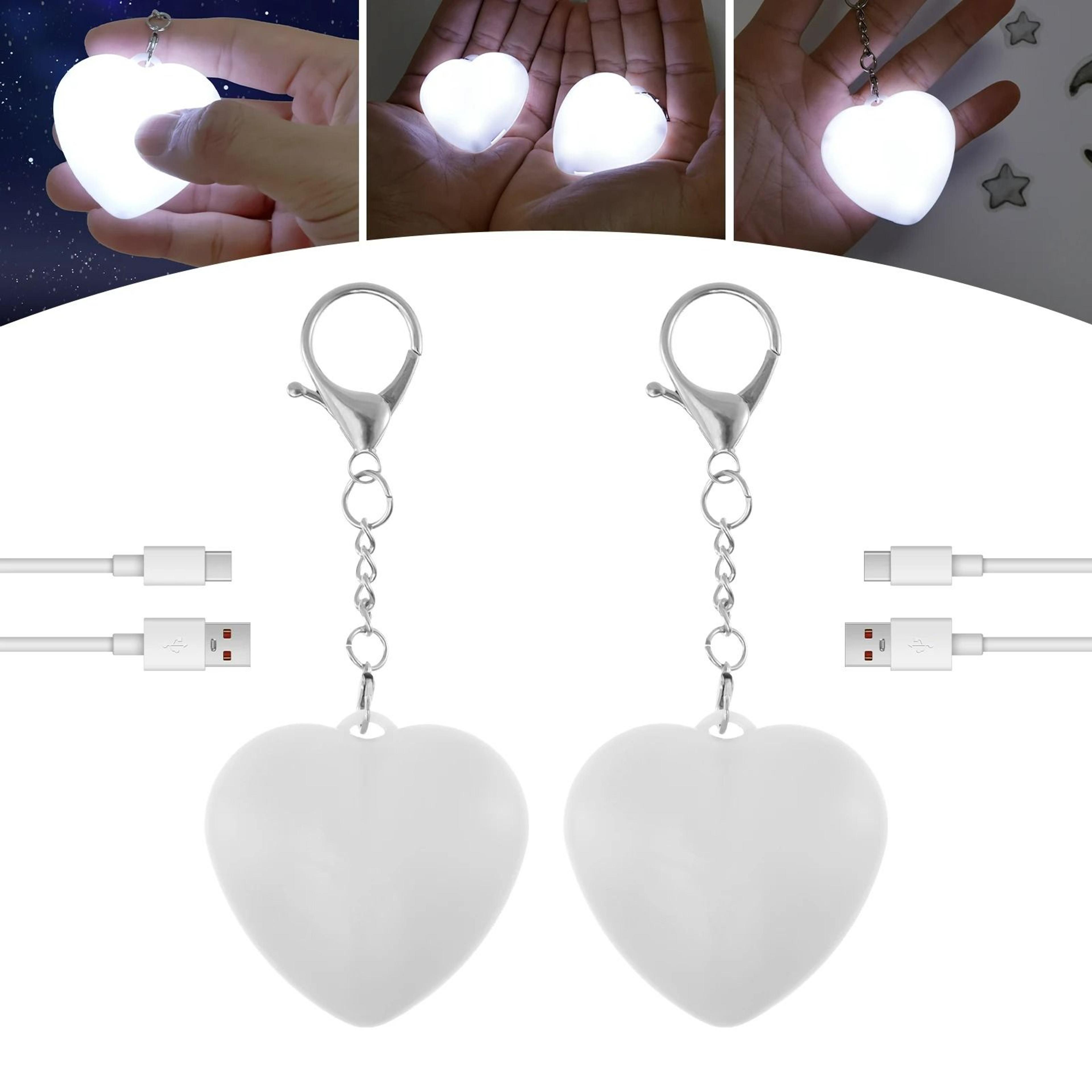 2-piece led heart-shaped purse light set & touch-activated automatic sensor handbag lamps