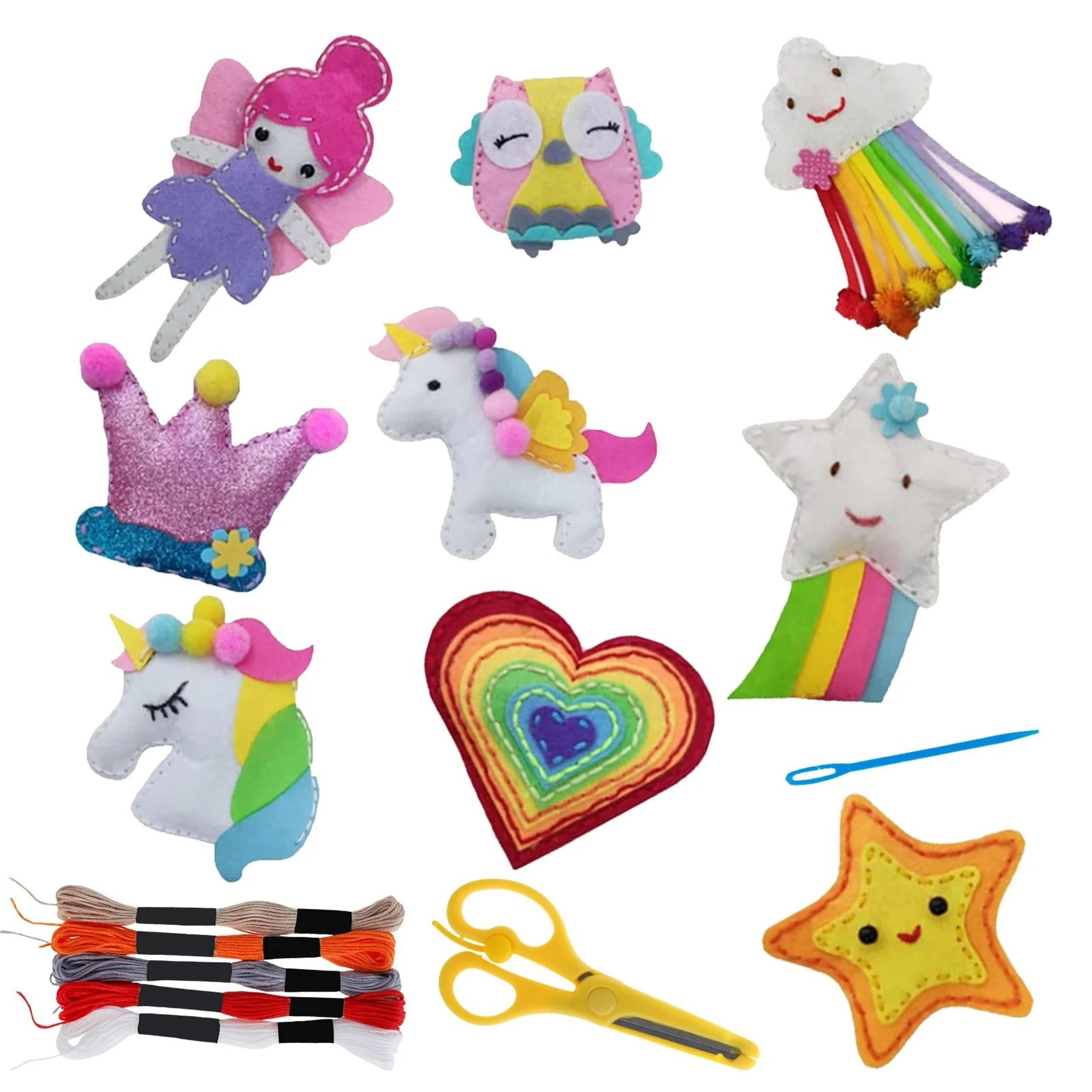 creative kids diy felt sewing kit – educational beginner craft set