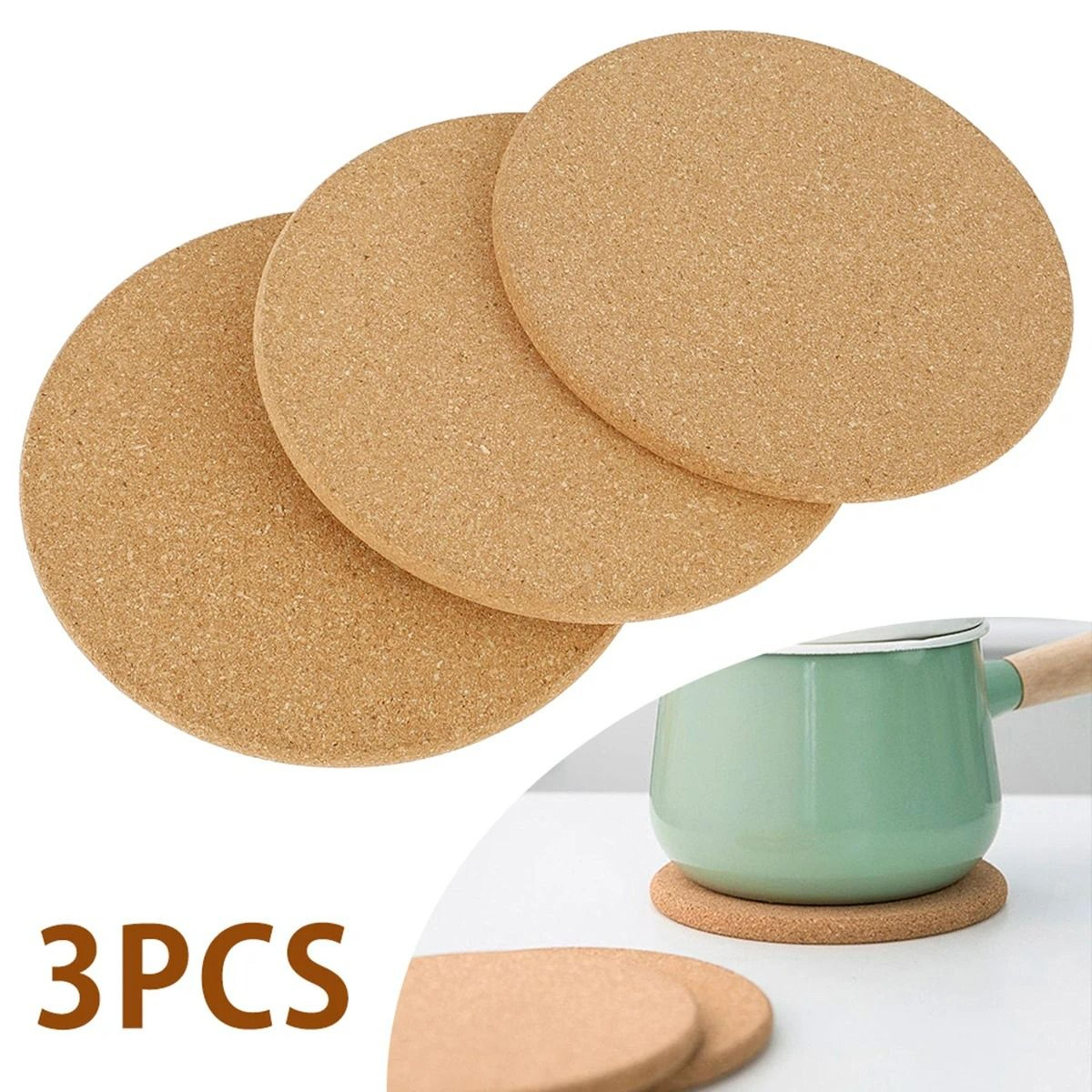 heat-resistant round cork pot mat – multi-purpose tableware pad